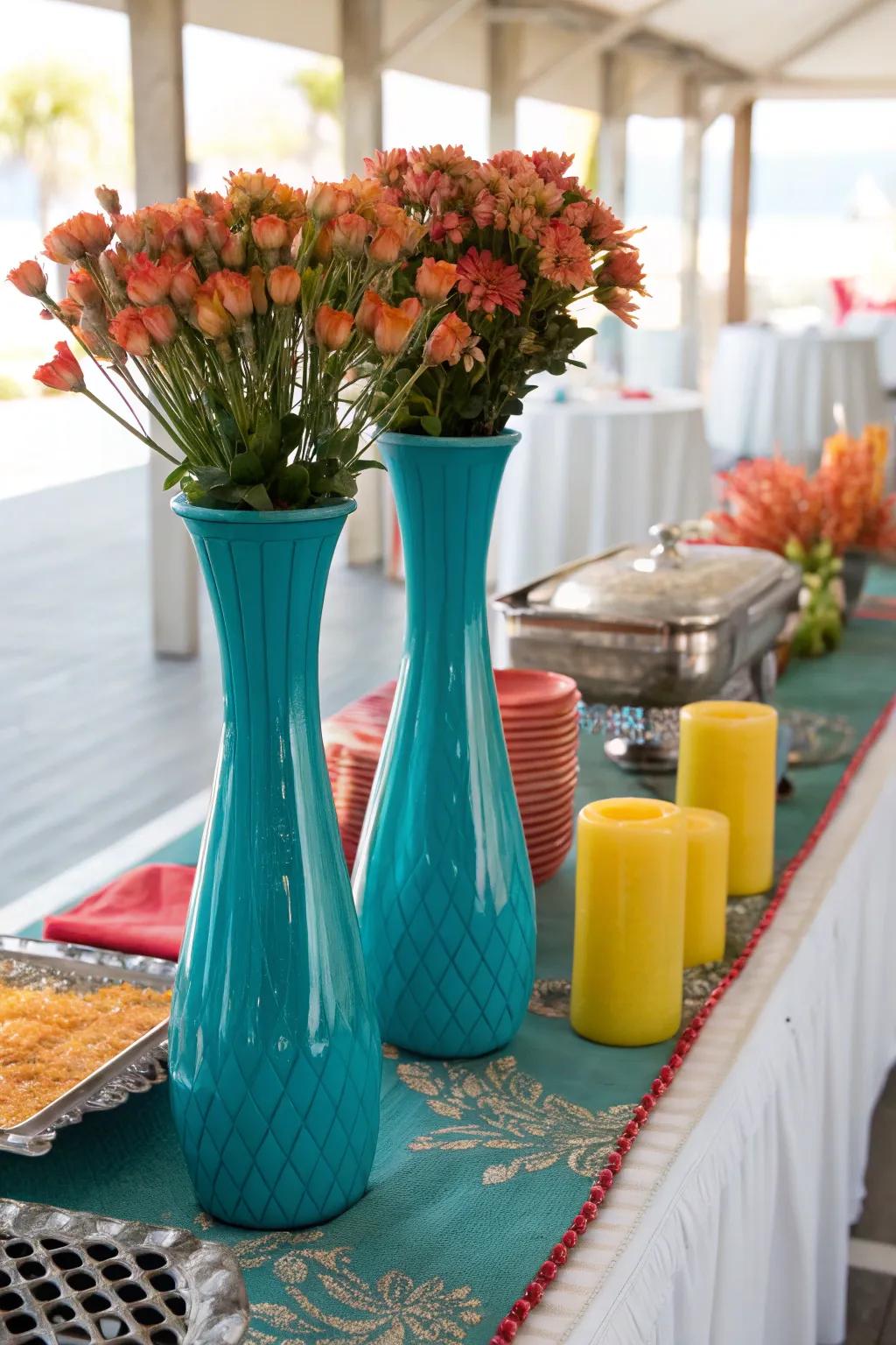 Achieve a polished look with symmetrical decor on your buffet.