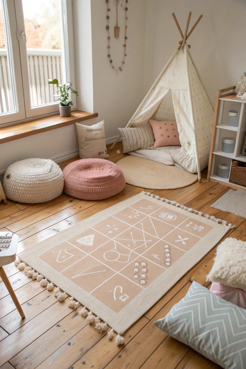 Blend play with seating using interactive mats for endless fun. #InteractiveSeating #PlayAndLearn 🎉