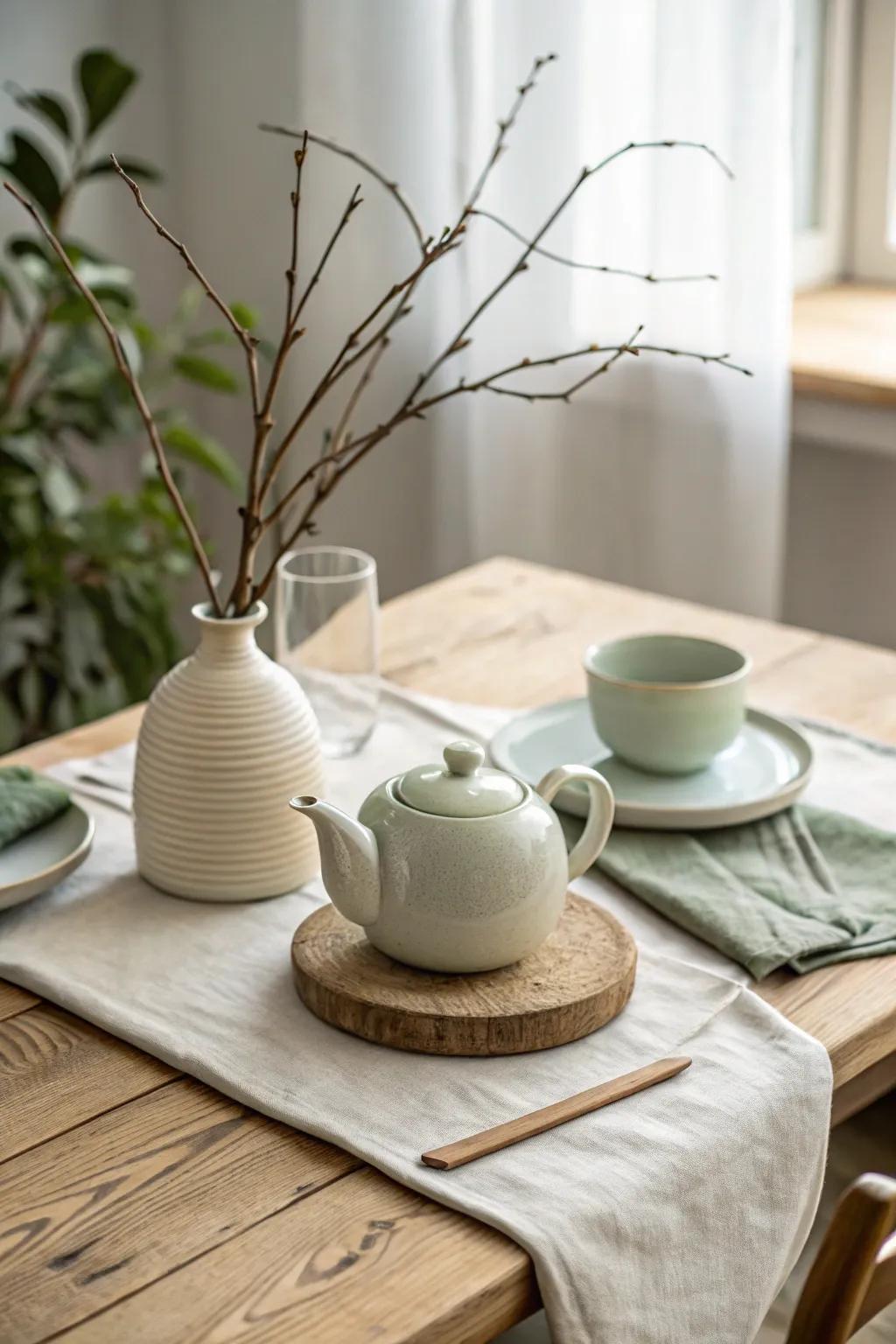 Find peace in minimalist decor that soothes your senses.