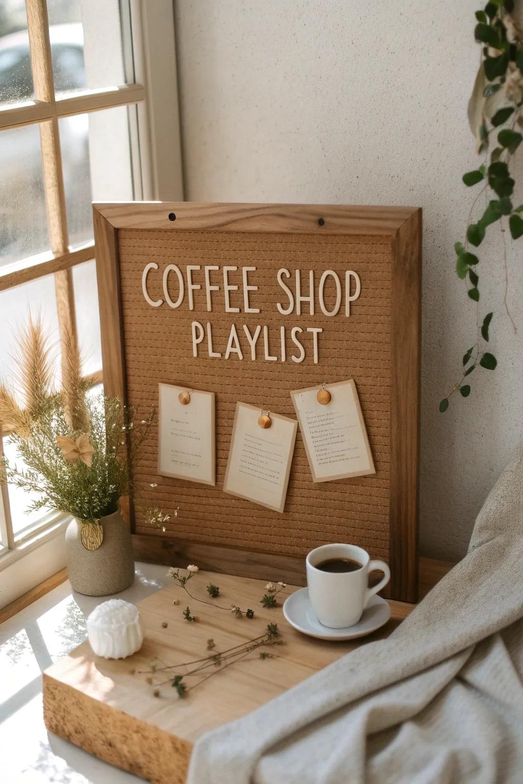 Enhance your cafe's ambiance with a shared music playlist.