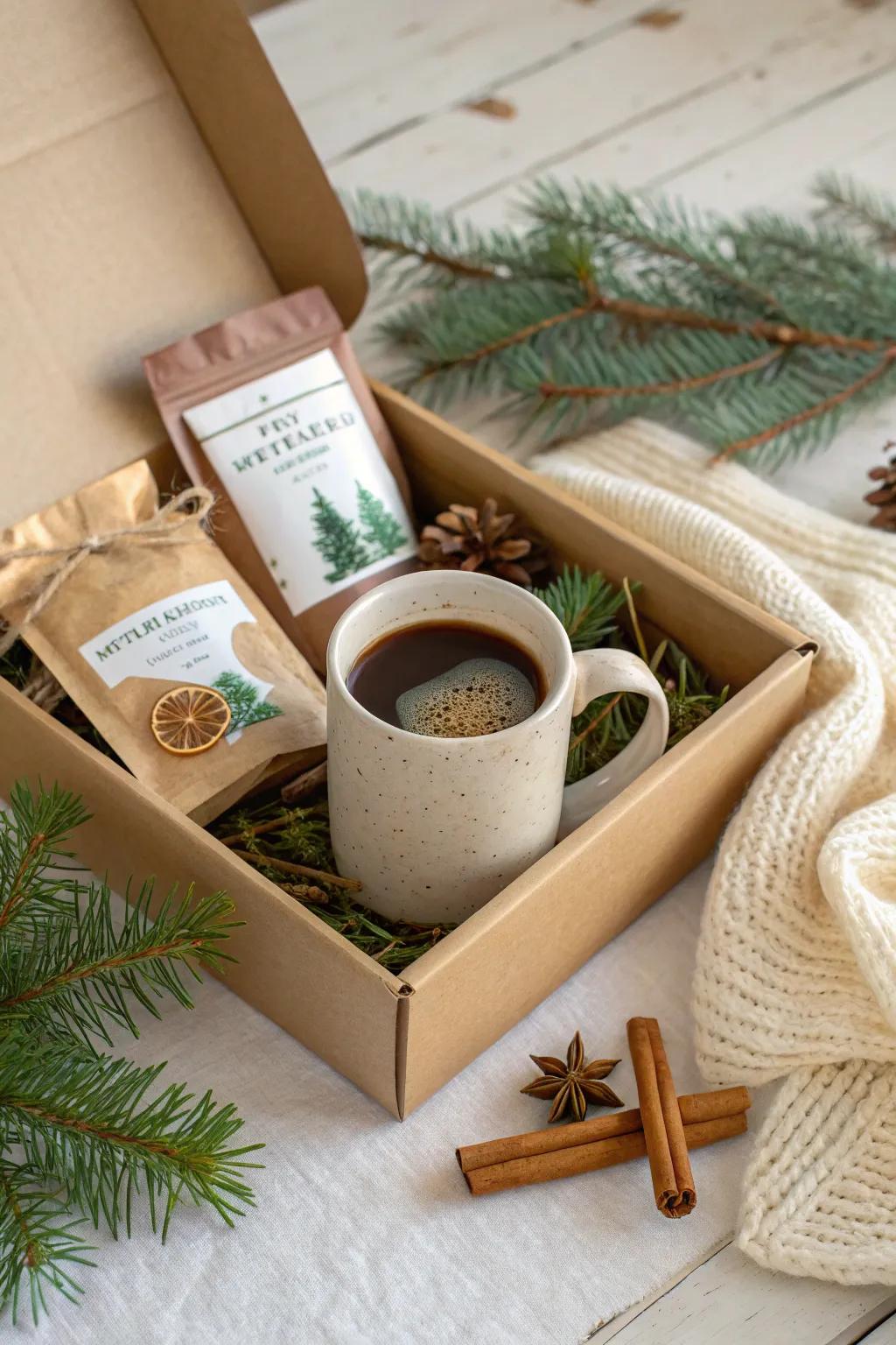 Indulge beverage enthusiasts with a box of specialty brews and stylish accessories.