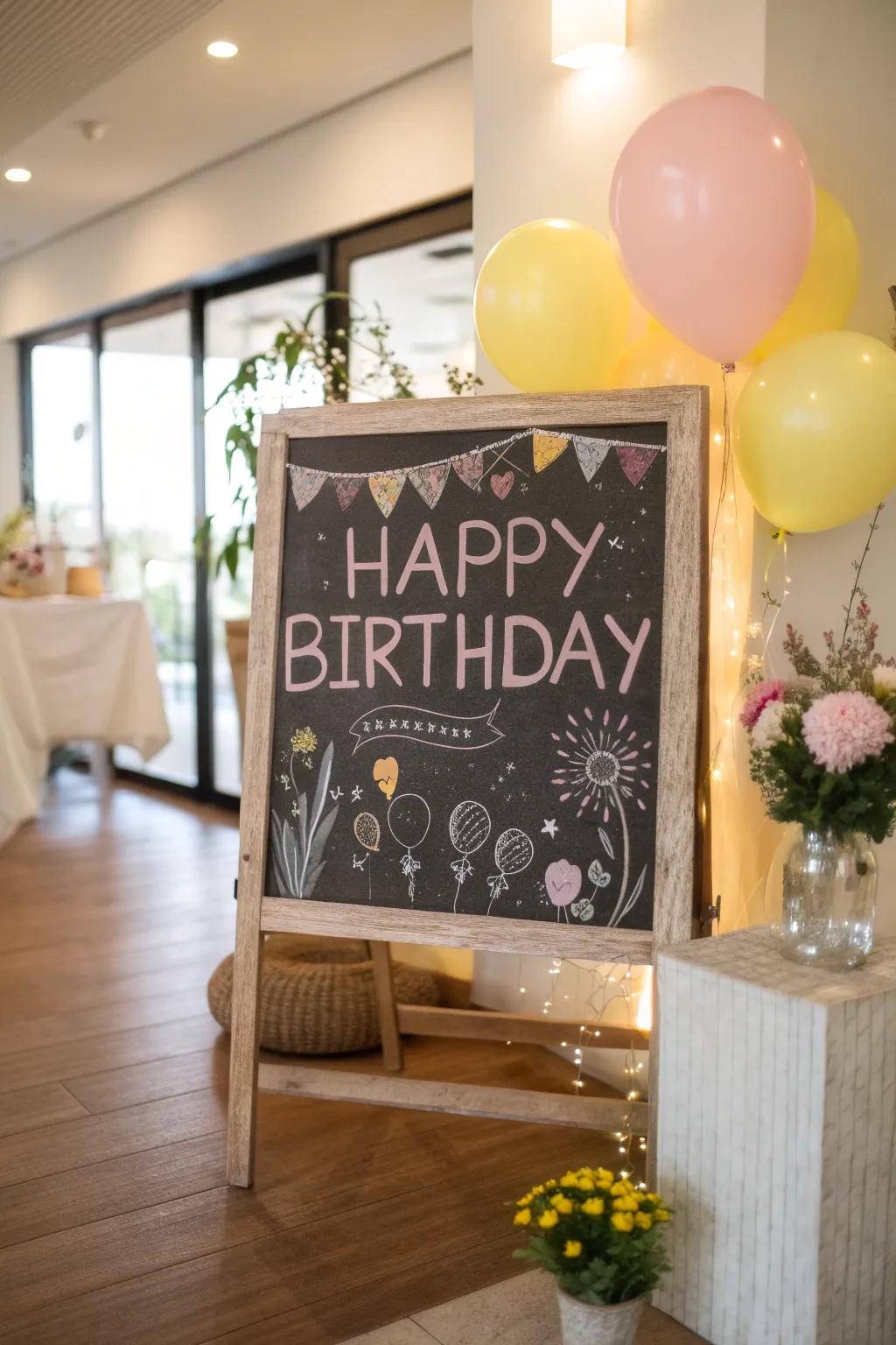 Engage your guests with interactive signs that offer a fun way to leave heartfelt messages and memories.