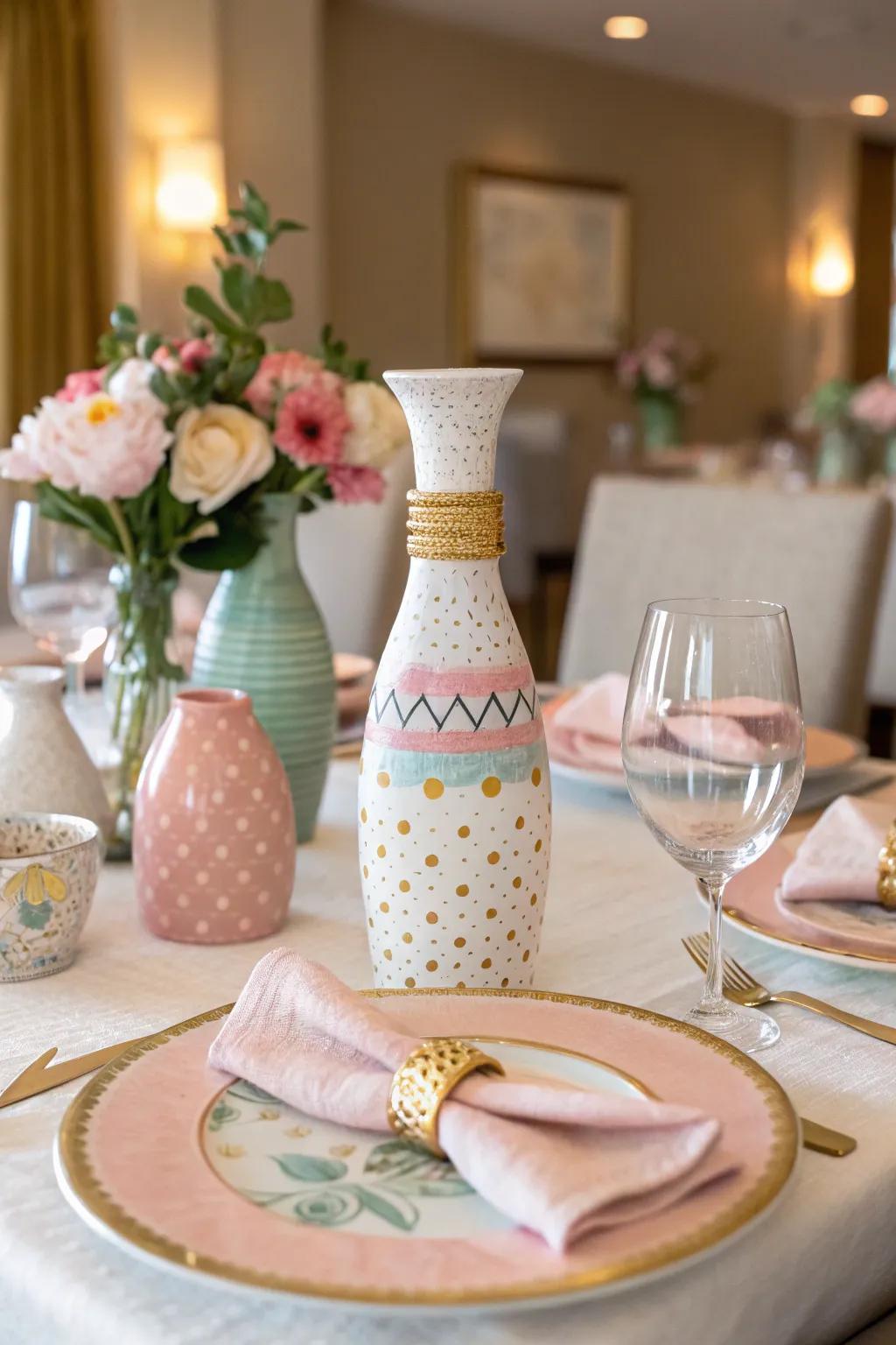 Transform your table into a work of art with handmade elements that showcase creativity. #ArtisticDecor #CreativeTable 🌟