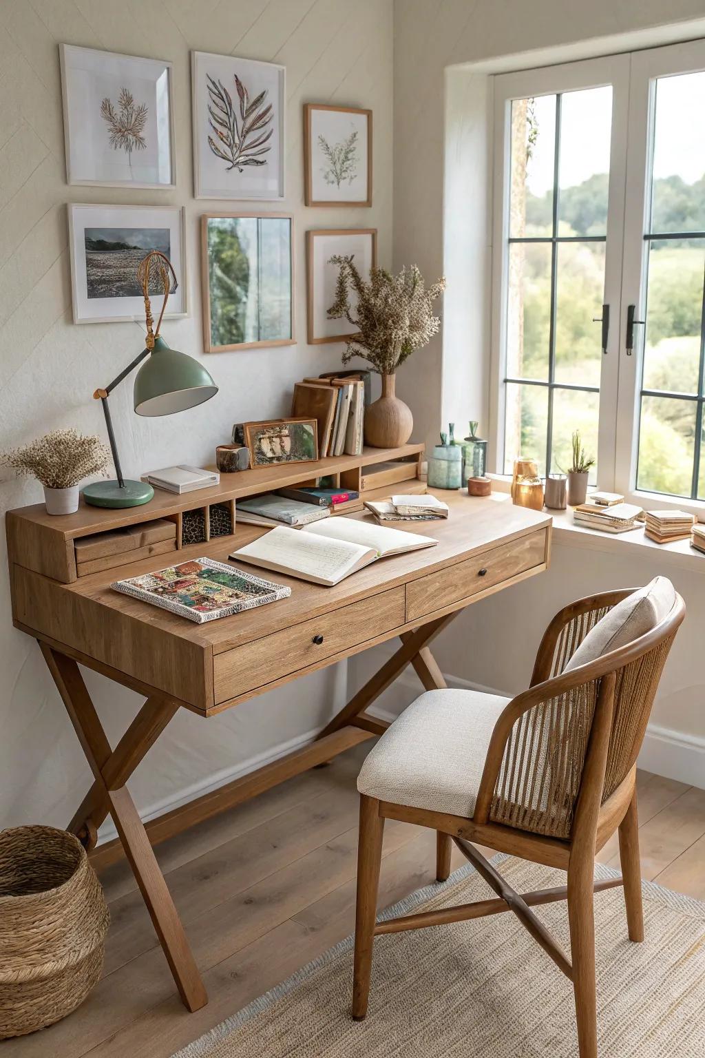 Unleash your creativity in a corner dedicated to your artistic endeavors.