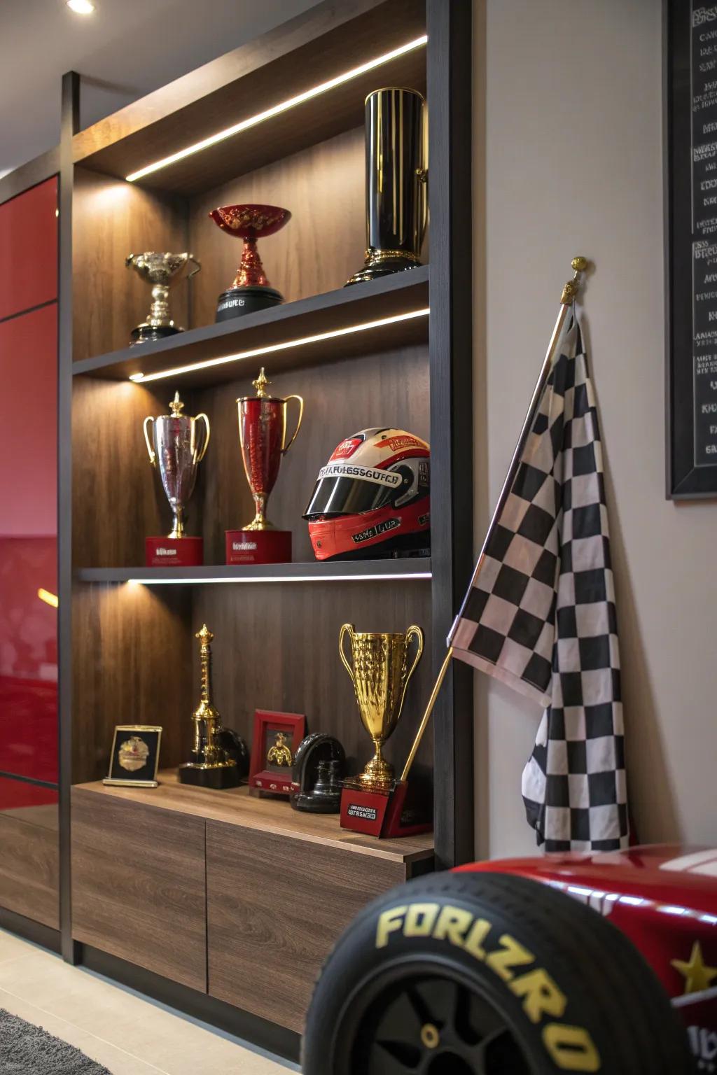 Celebrate their victories with a stylish trophy display.
