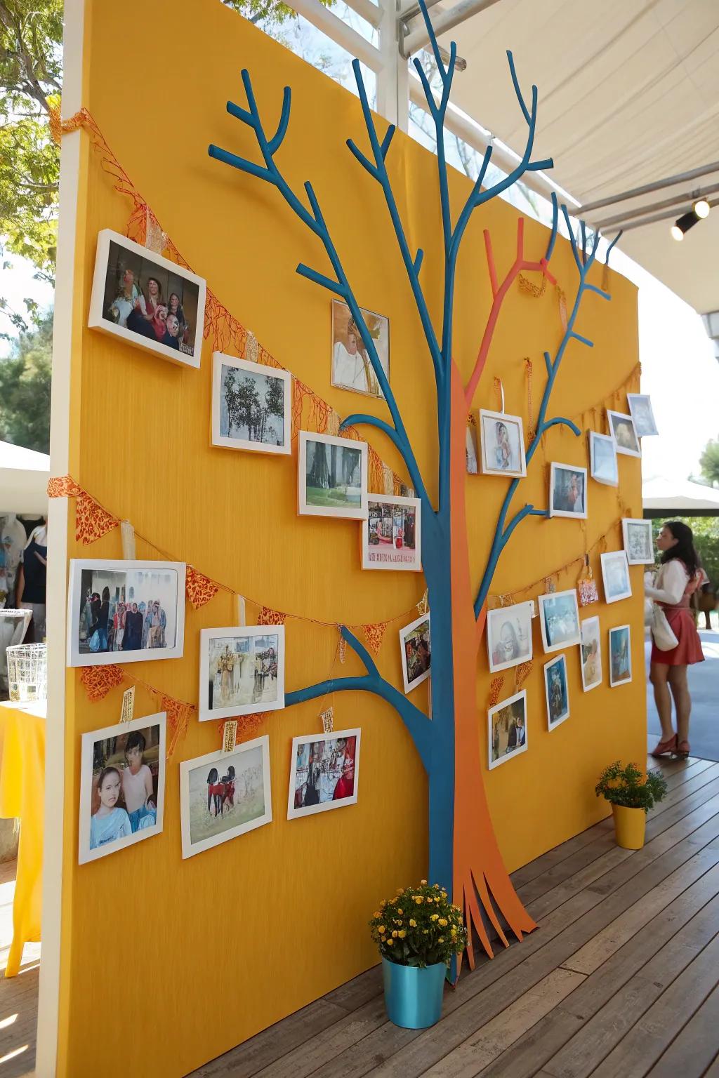 Celebrate your heritage with a beautiful family tree made of photos.