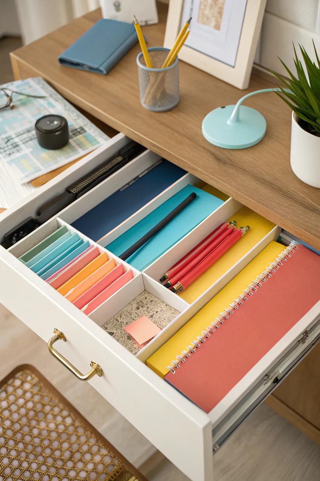 Color coding adds visual appeal and enhances organization.