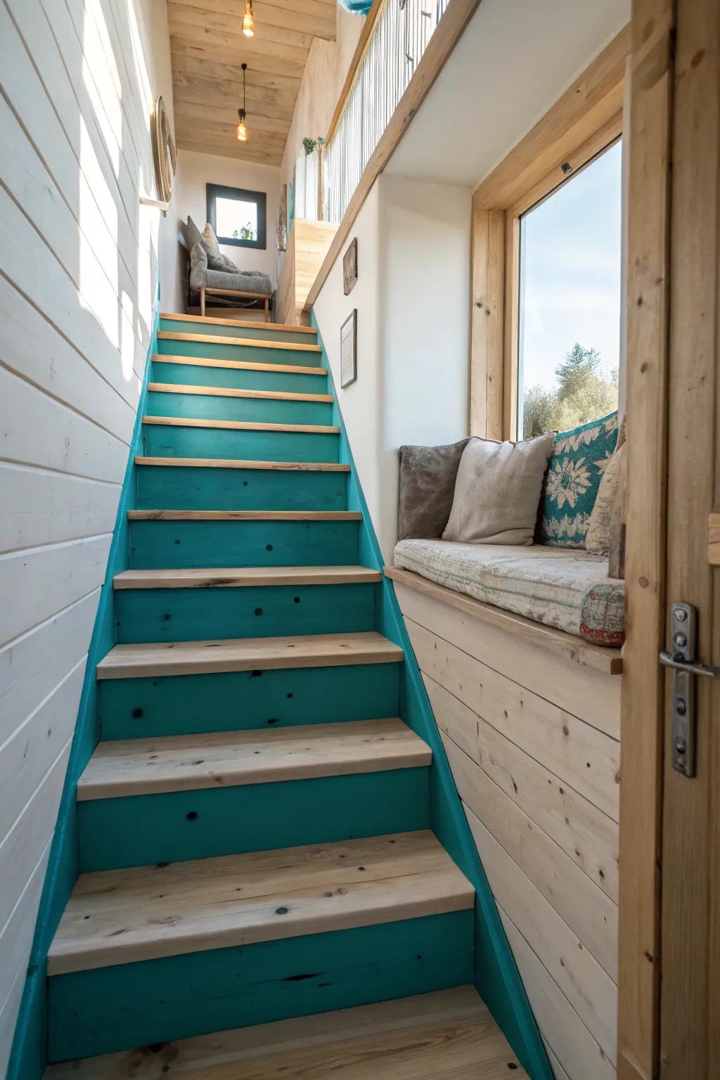 Bold paint choices turn staircases into stunning focal points full of personality.