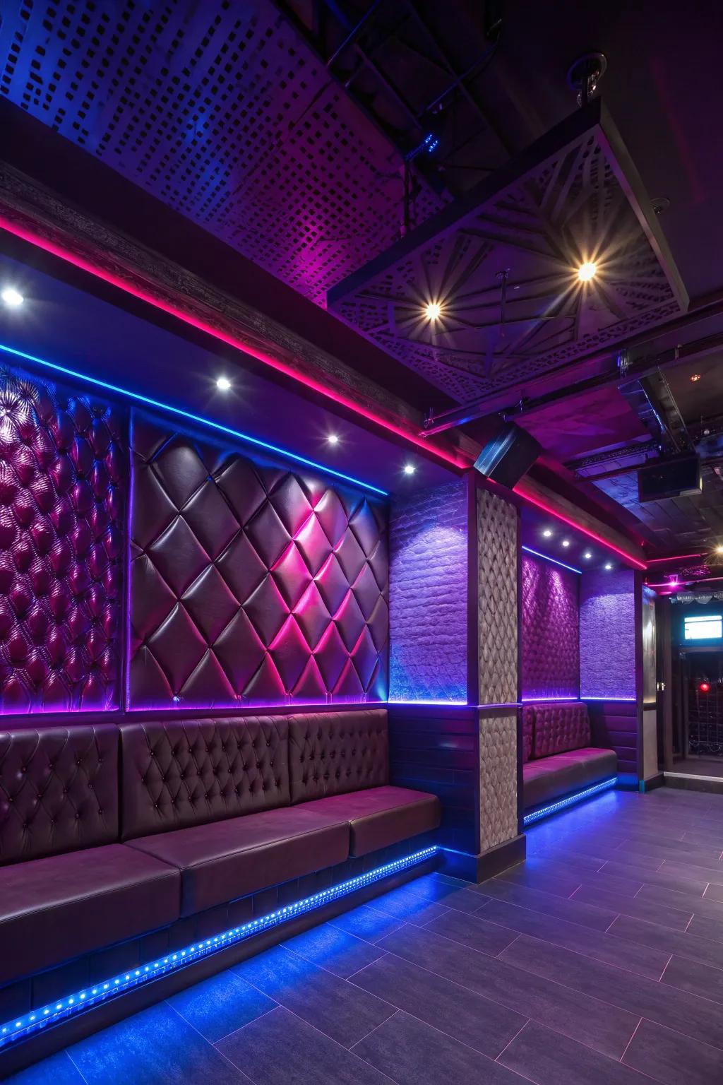 Multi-sensory elements create a fully immersive nightlife experience.
