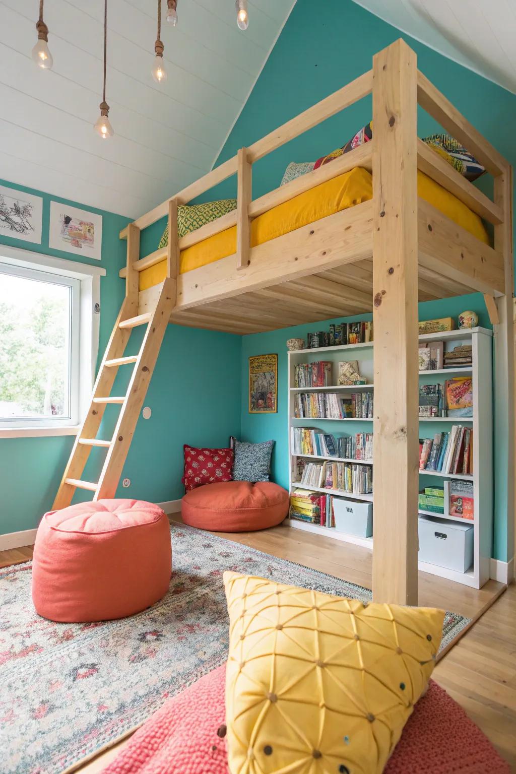Create a whimsical escape with a treehouse loft that sparks adventure. #TreehouseFun #PlayroomAdventure 🌳