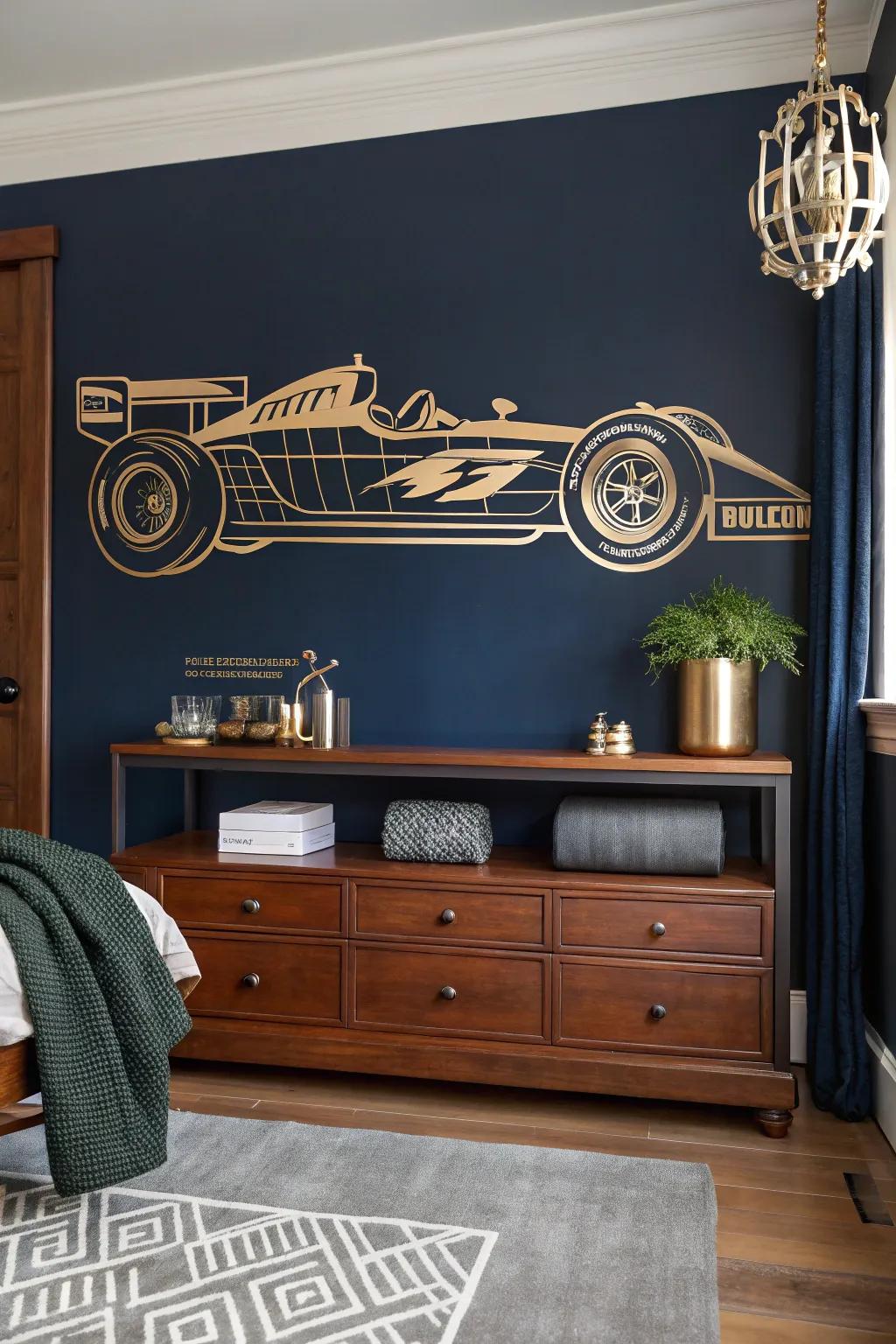 Make it personal with custom race car stencils.