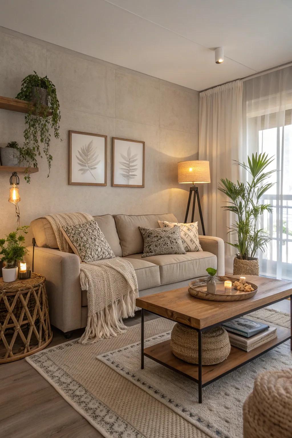 Neutral tones create a serene space perfect for relaxation. #NeutralDecor #CalmSpaces
