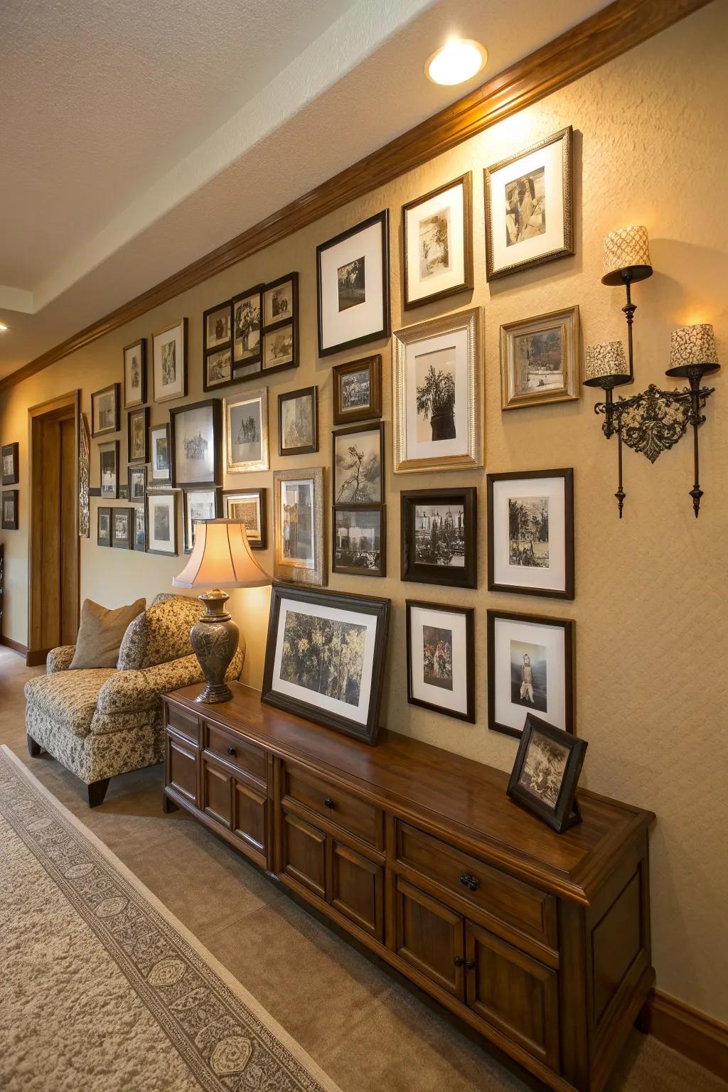Celebrate your memories with a personalized gallery wall that adds warmth to any room.