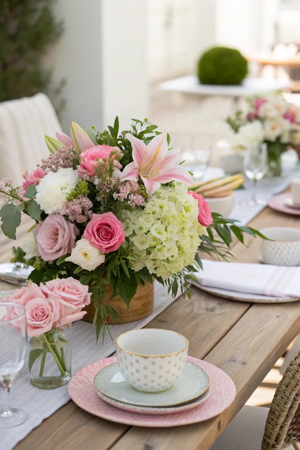 Bring your luncheon to life with a vibrant mix of blooms that captivate the senses.