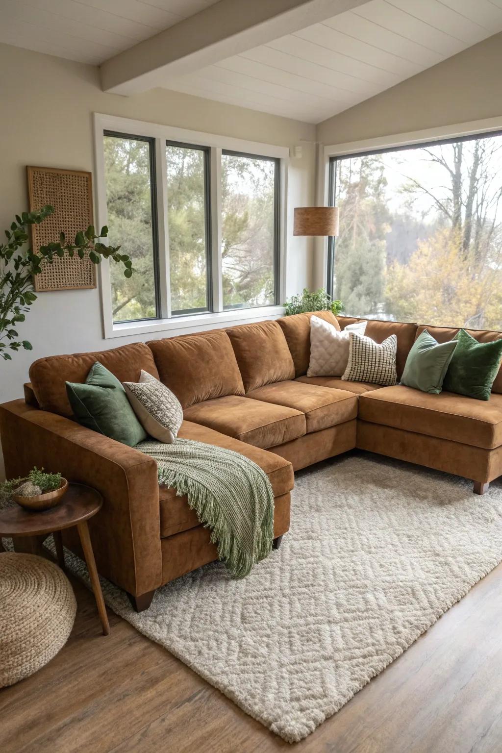 Maximize comfort with an L-shaped sectional that hugs your living room corners.