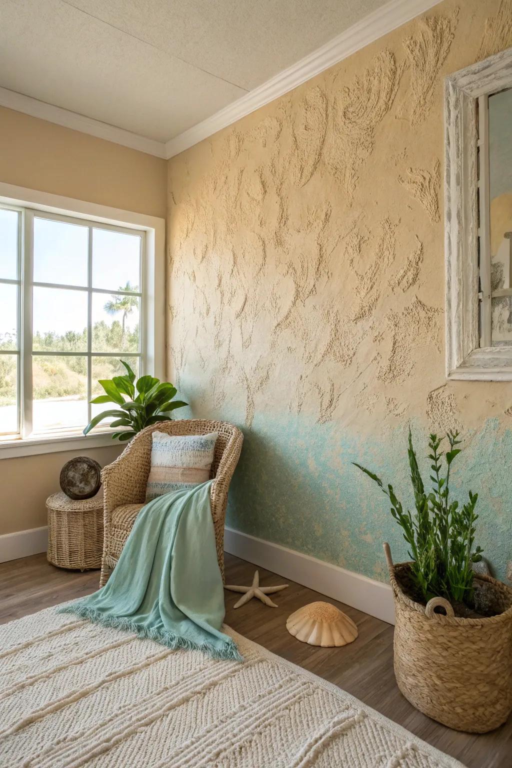 Dive into textured paint for walls that offer depth and intrigue. 🌊 #PaintMagic #BathroomInspo