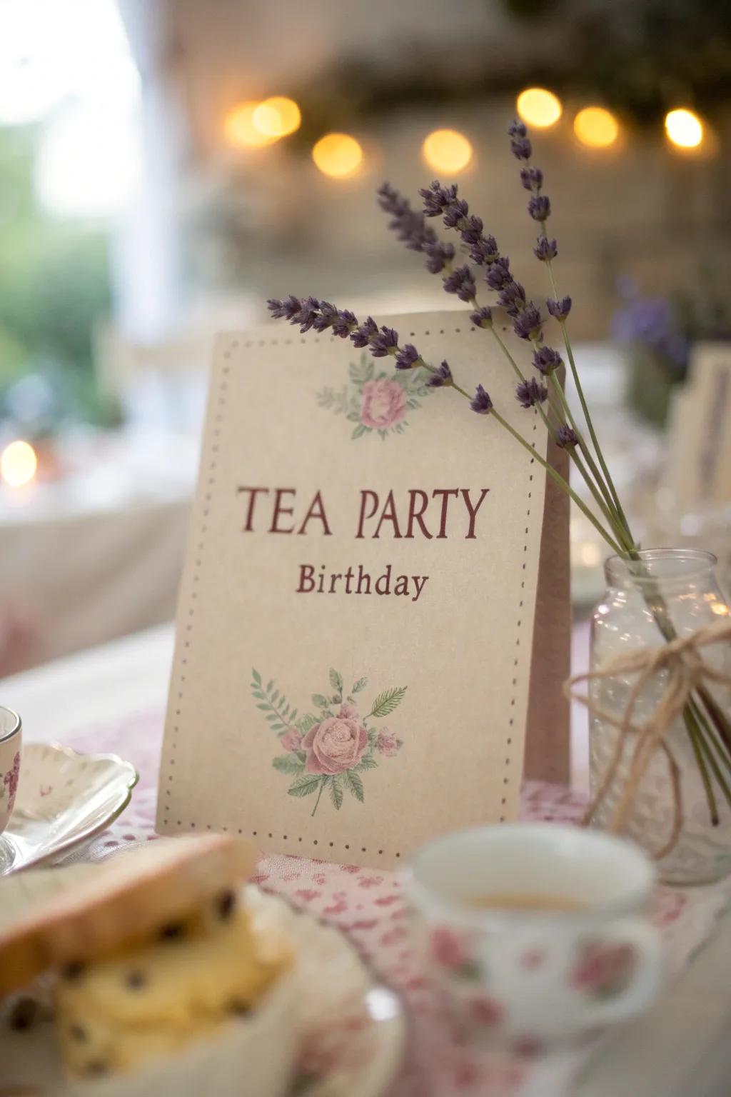 Scented invitations offer a sensory delight, enhancing the anticipation for your tea party.