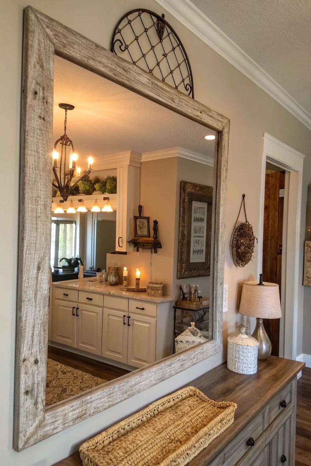 Rethink mirror placement to add unexpected flair to your home.