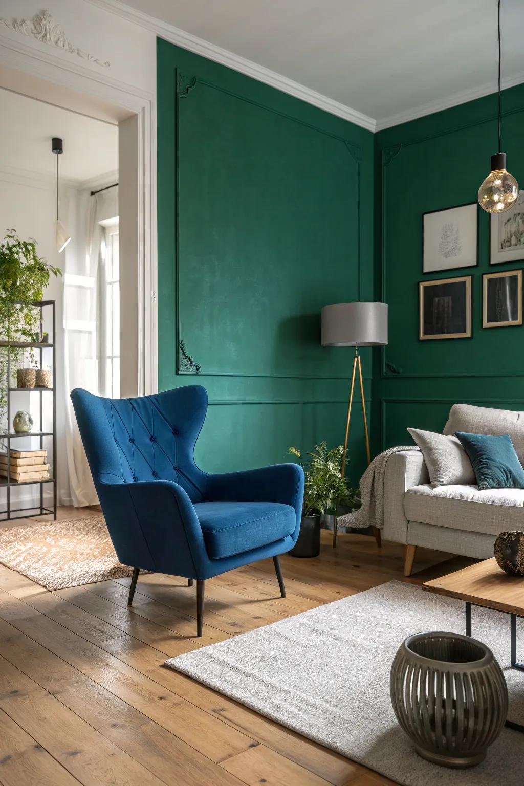 Bold accents add a pop of personality to any room.