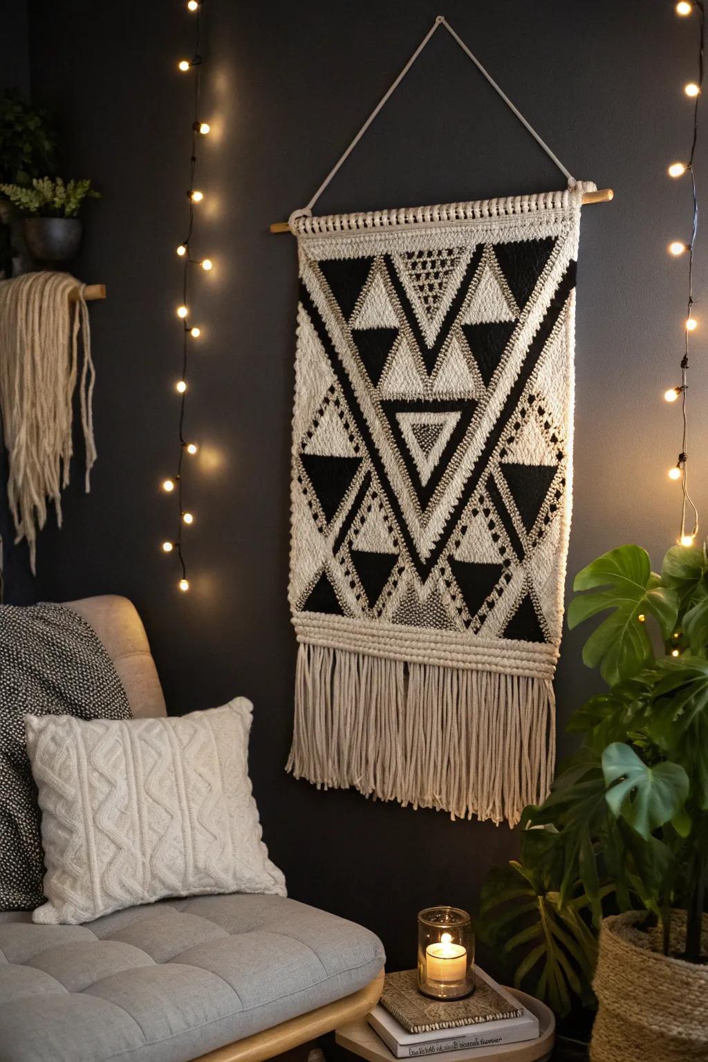 Elevate your décor with striking geometric patterns that make a bold statement.