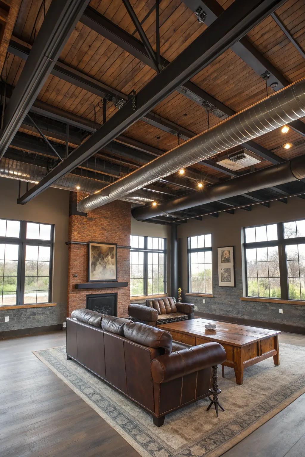 Experience the freedom of space with open ceilings that reveal the beauty of structure and design.