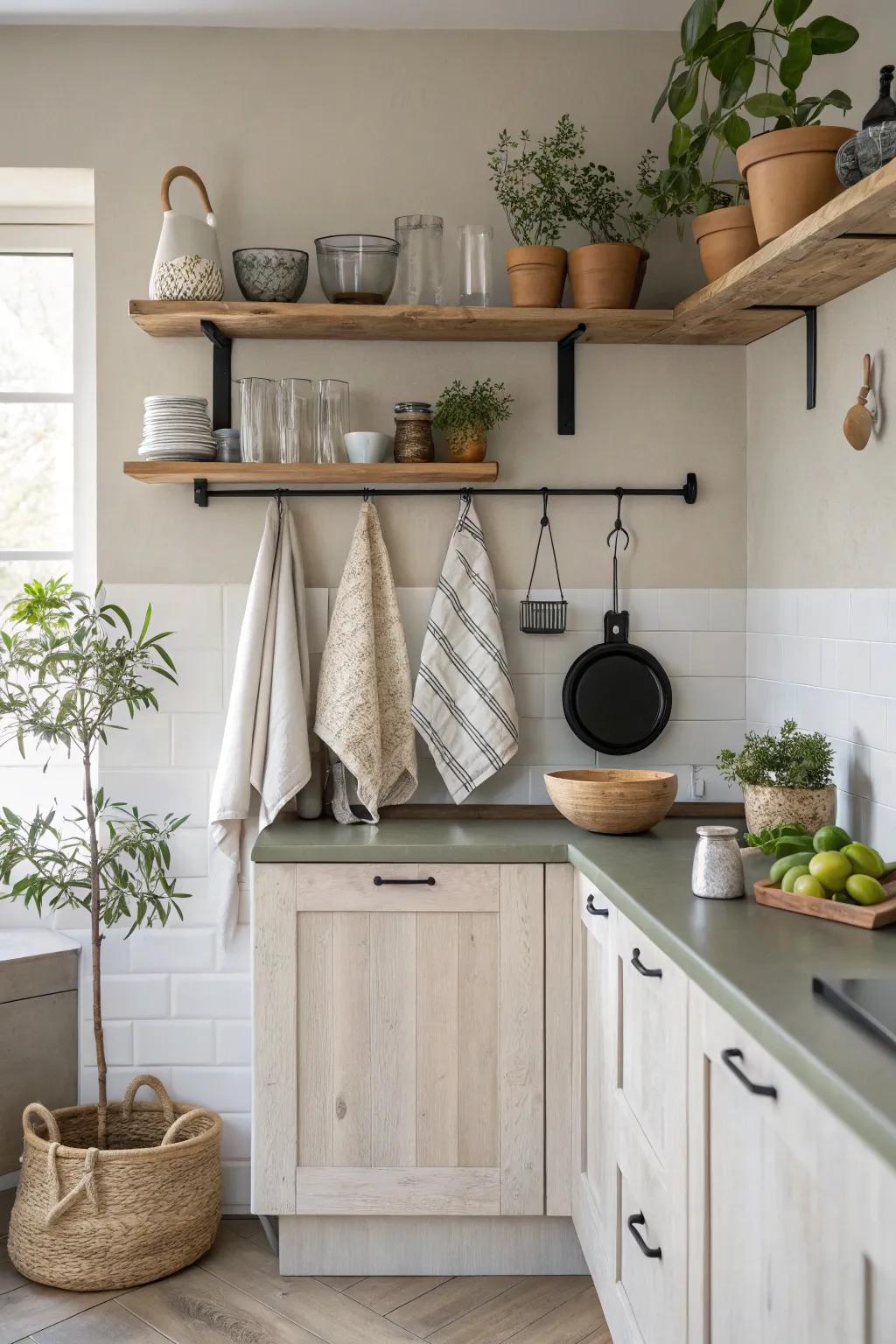 Wall-mounted bars bring style and functionality to any small kitchen.