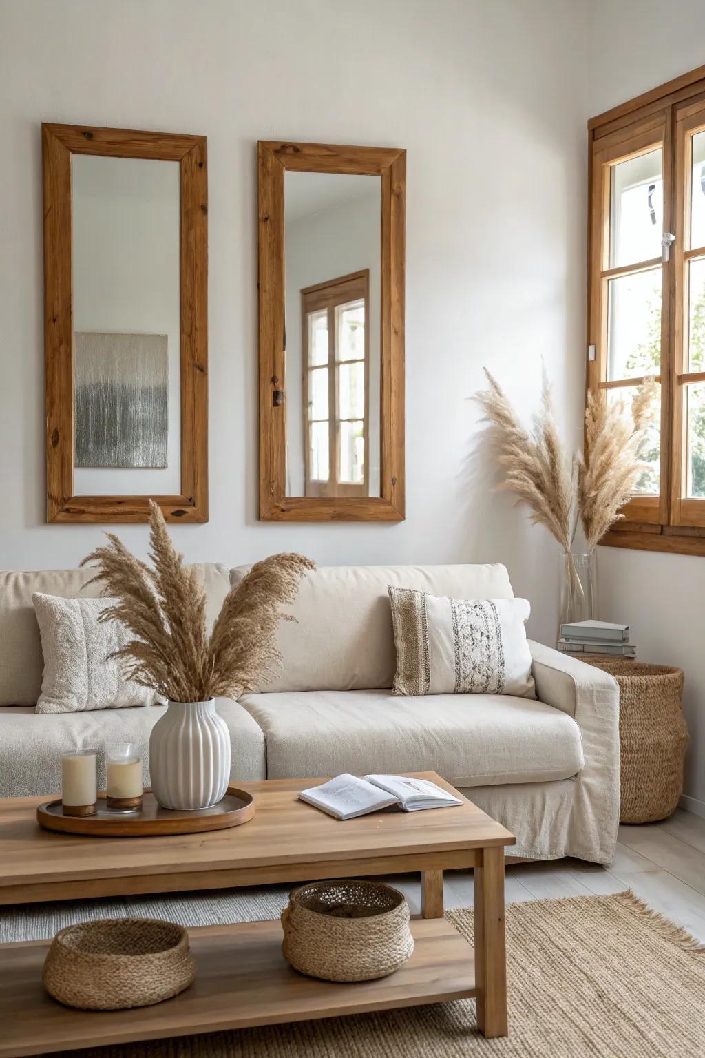 Achieve harmony with twin mirrors that bring balance and elegance to your space.