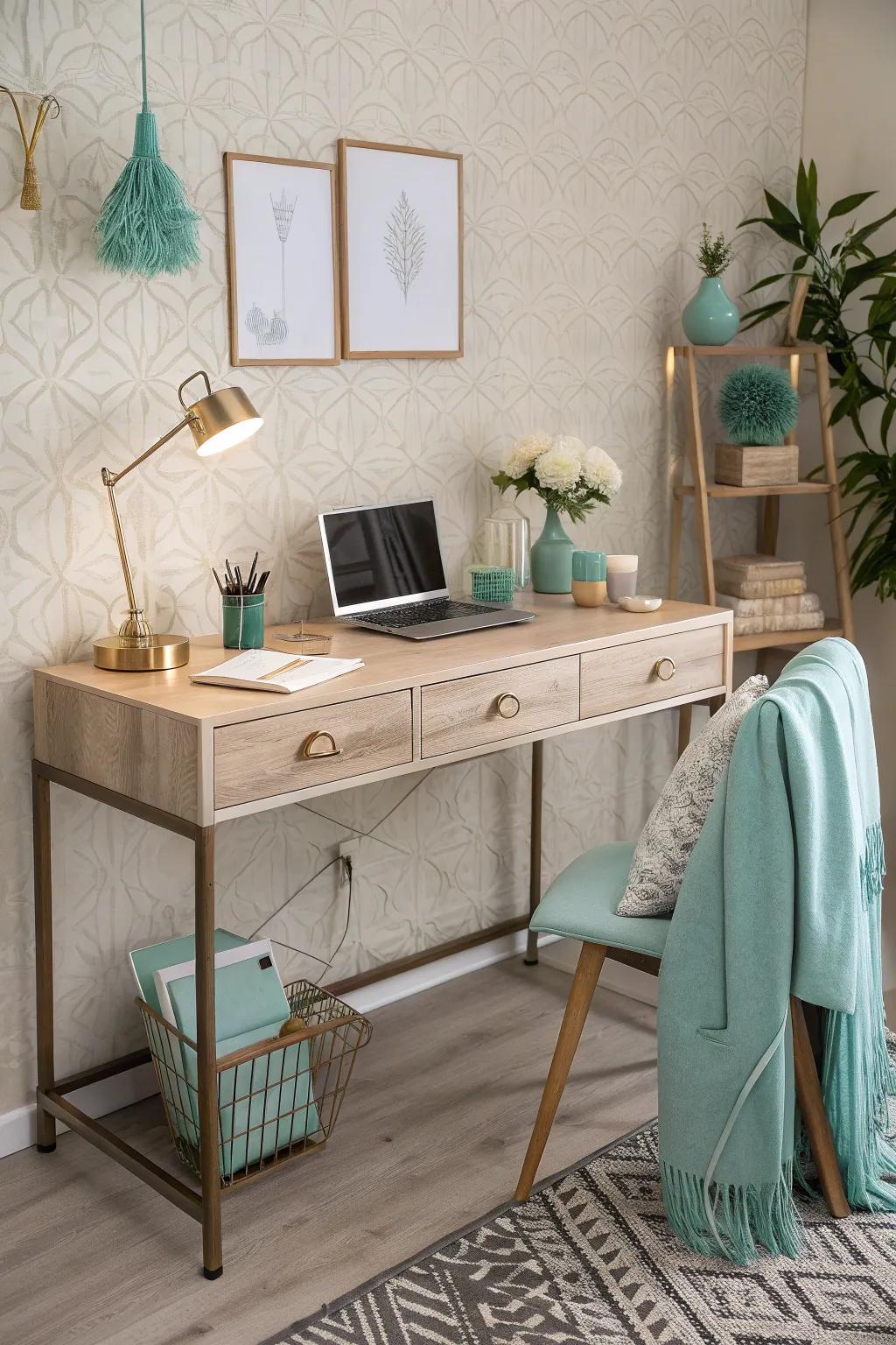 Maximize space with multifunctional desks that blend seamlessly into your living areas.