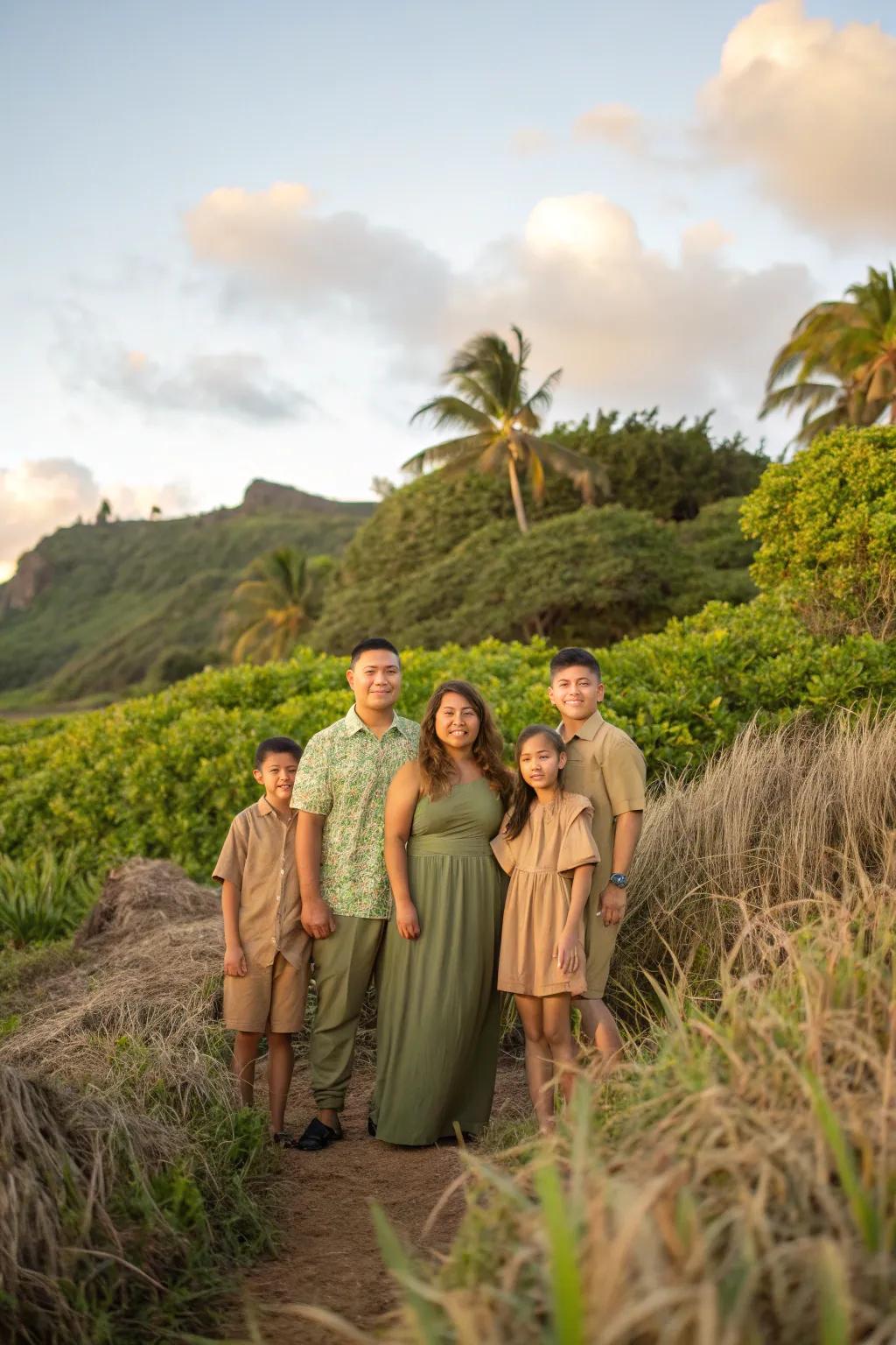 Earth tones complement the natural beauty of Hawaii's lush landscapes. 🌿 #EarthTones #BeachVibes