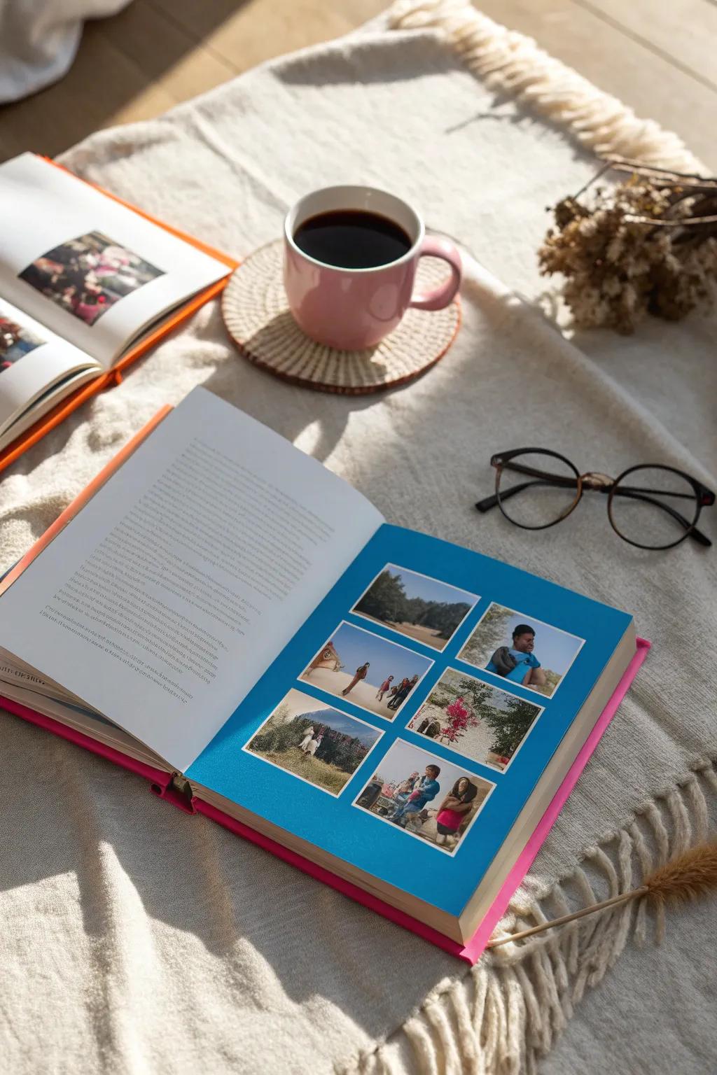 Trace the timeline of memories with elegant chronological photo albums.