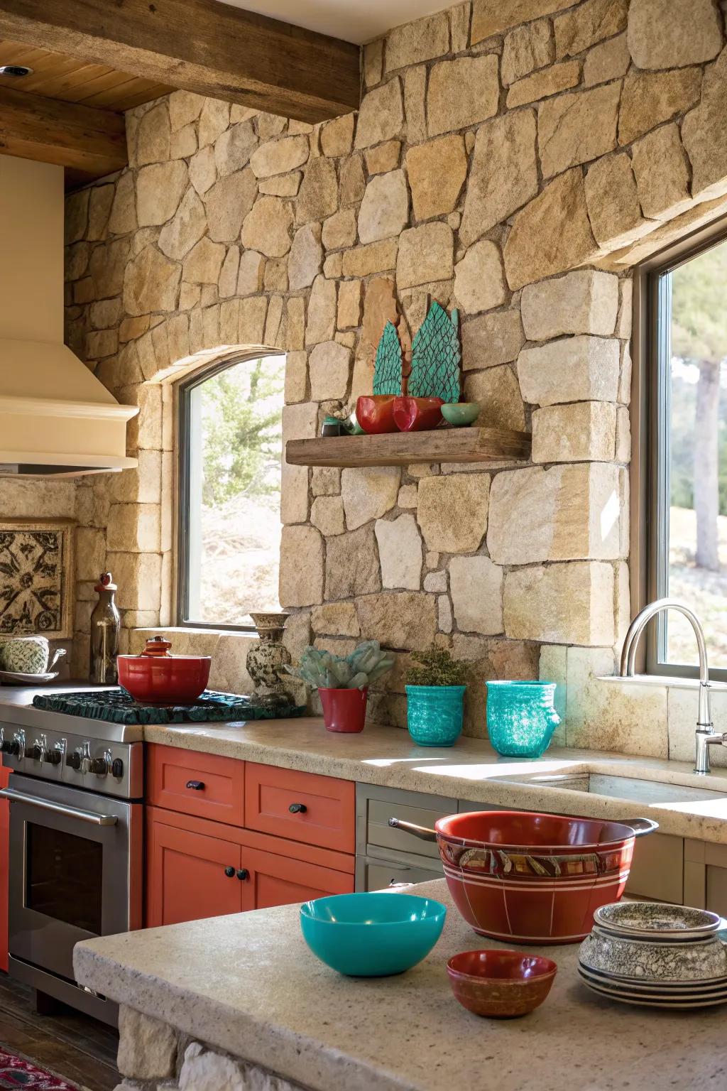 Embrace the elegance of natural stone for a timeless and inviting kitchen aesthetic. 🌿✨ #NaturalBeauty #KitchenInspo