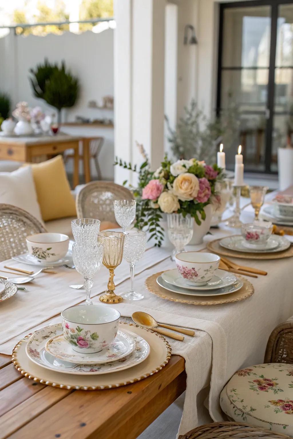 Elevate your luncheon with exquisite tableware that speaks to timeless elegance. #FineChina #ElegantDining 🍽️