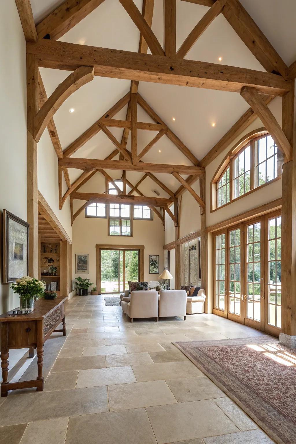 Open up your space with load-bearing beams that support and enhance your home's structure.