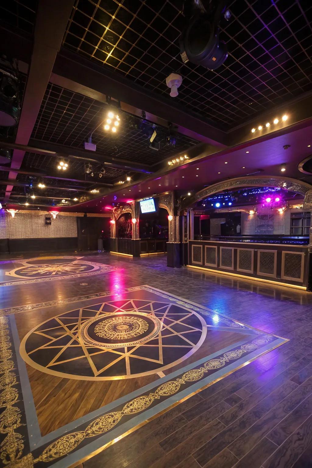 Make the dance floor the heartbeat of your club with eye-catching design.