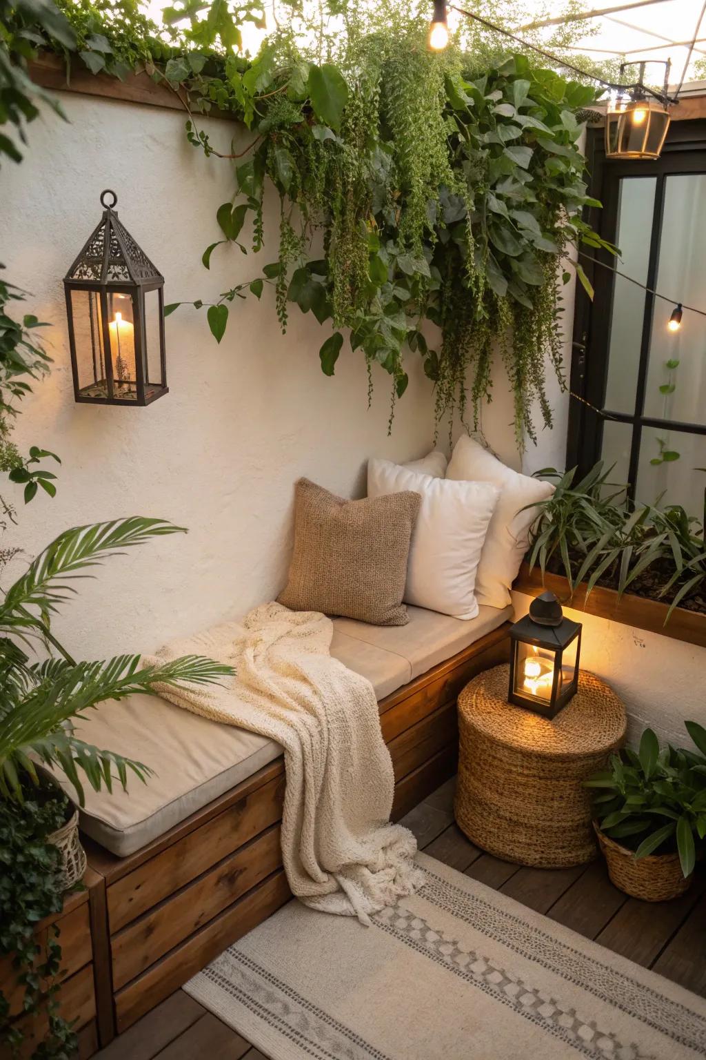 Create a corner oasis with an L-shaped planter bench that brings charm and comfort. 🌿 #GardenNook #CozyCorners