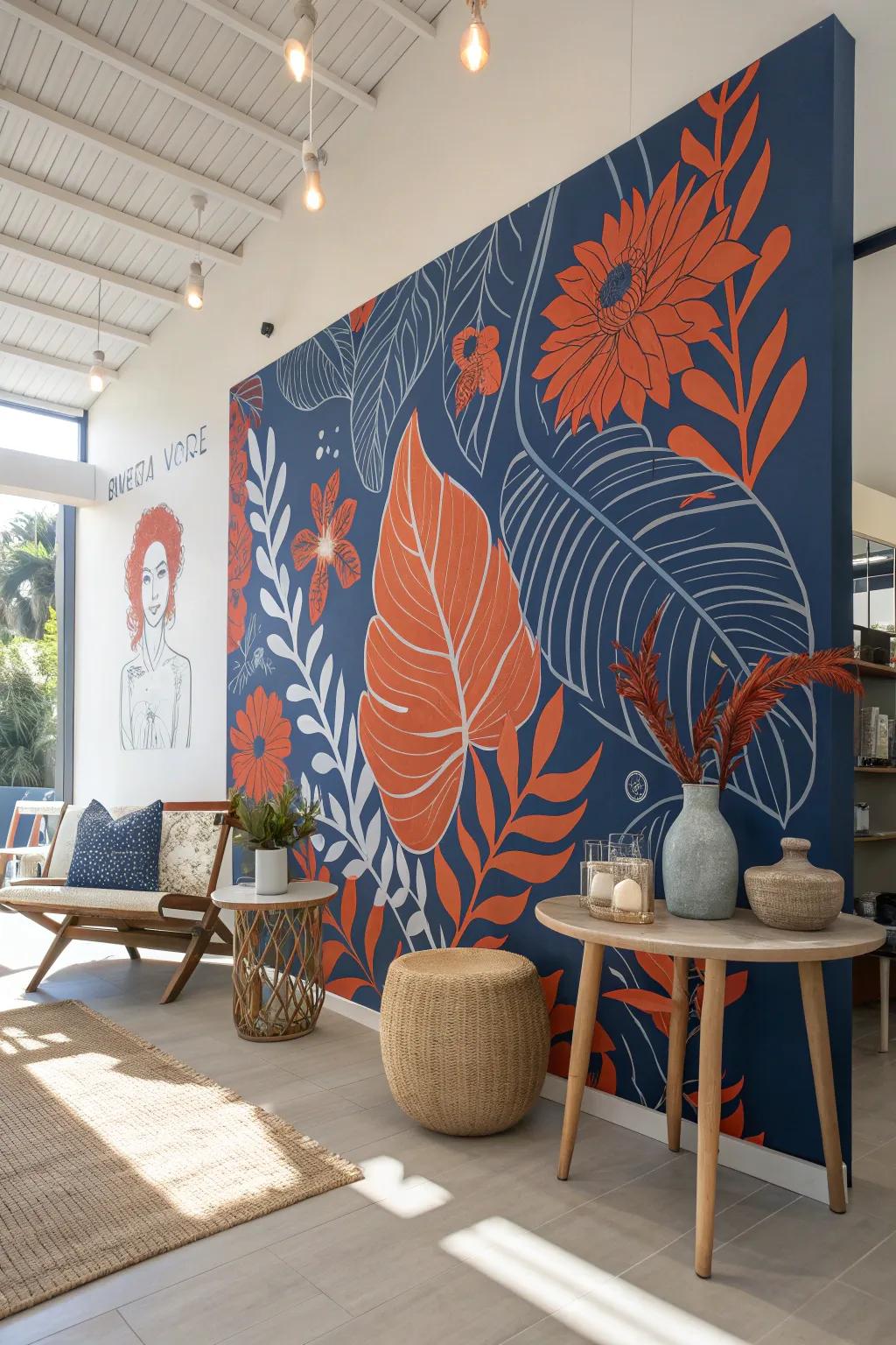 Turn your wall into a canvas and let every selfie capture the spirit of art. 🎨 #ArtisticSelfie #SalonStyle