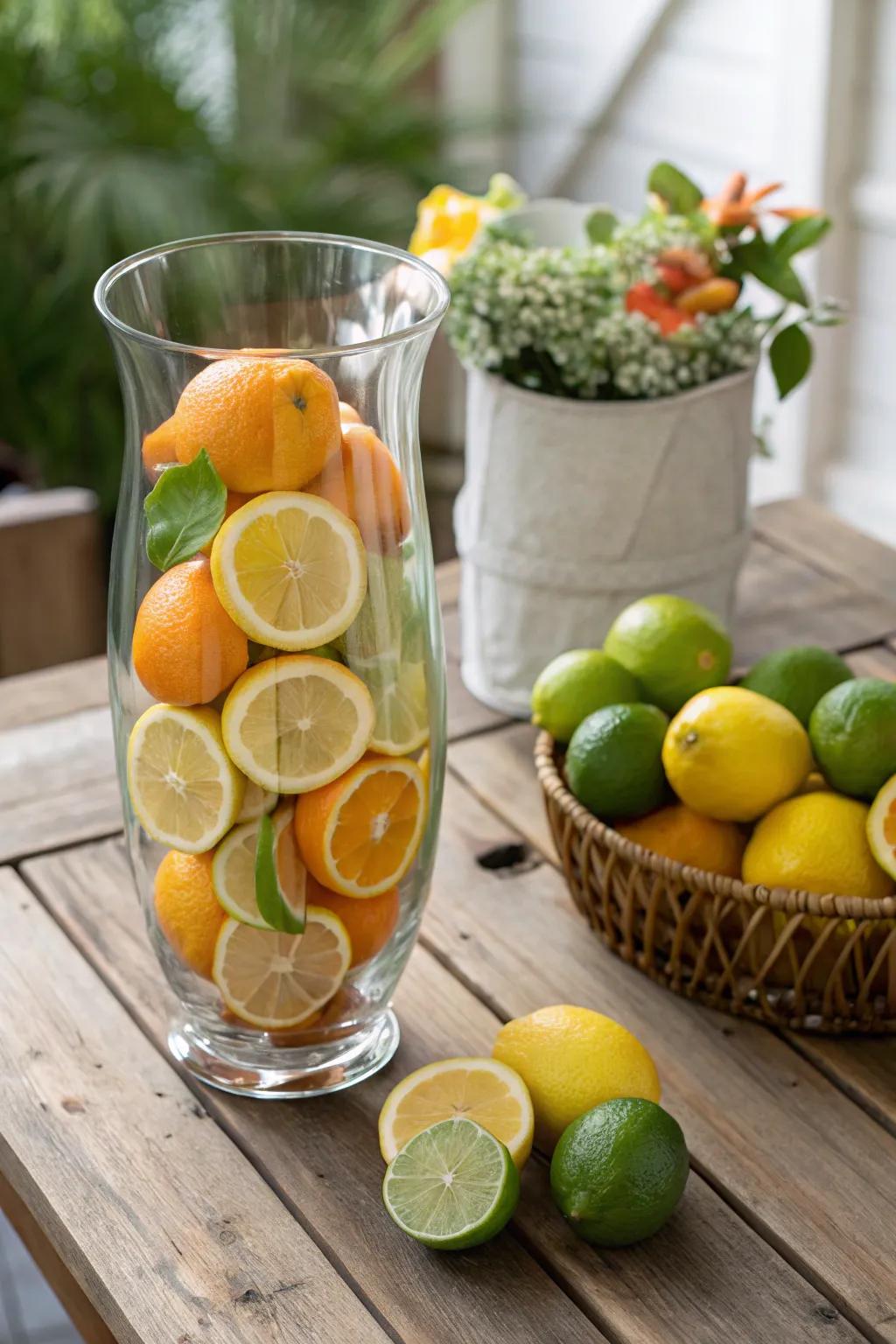 Brighten up your space with vibrant citrus fruits for a fresh spring vibe. 🍋 #SpringDecor #HomeFreshness
