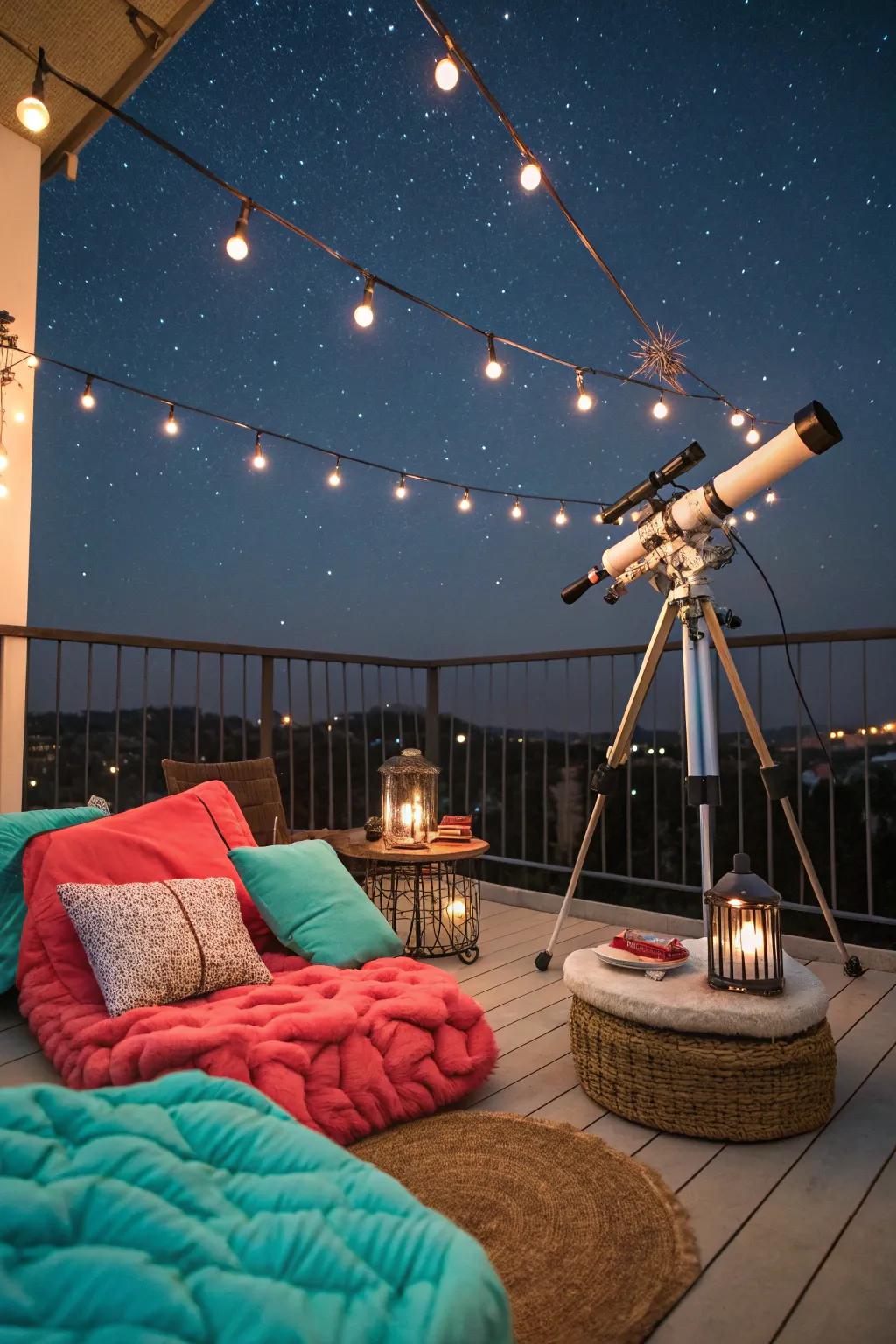 Experience the magic of the night sky from your very own balcony.