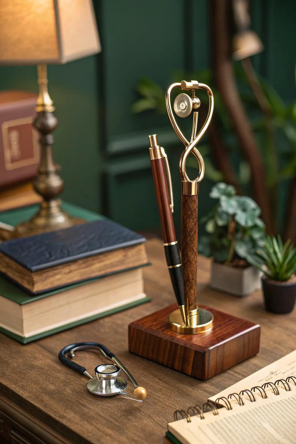 Elevate a doctor's desk with stylish accessories that blend functionality with flair.