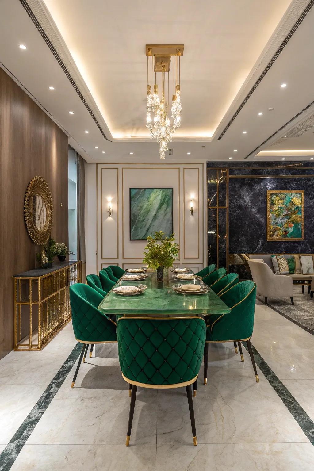 Dive into the depth of rich color palettes that speak luxury in every shade.