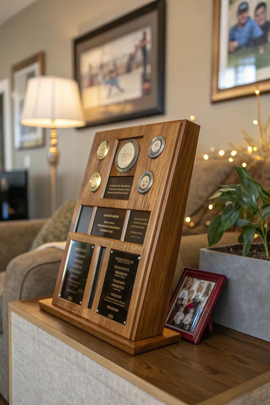 Celebrate achievements with style, making them part of your home's decor.