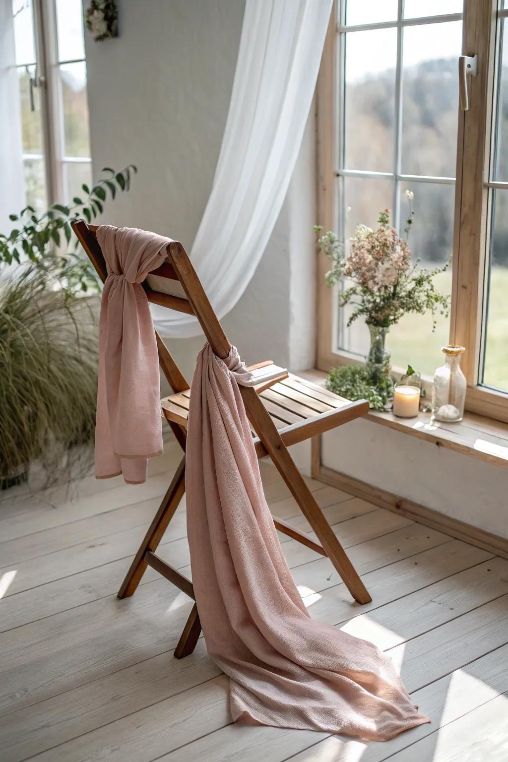 Let your creativity flow with draping styles that add dynamic flair to any chair arrangement.