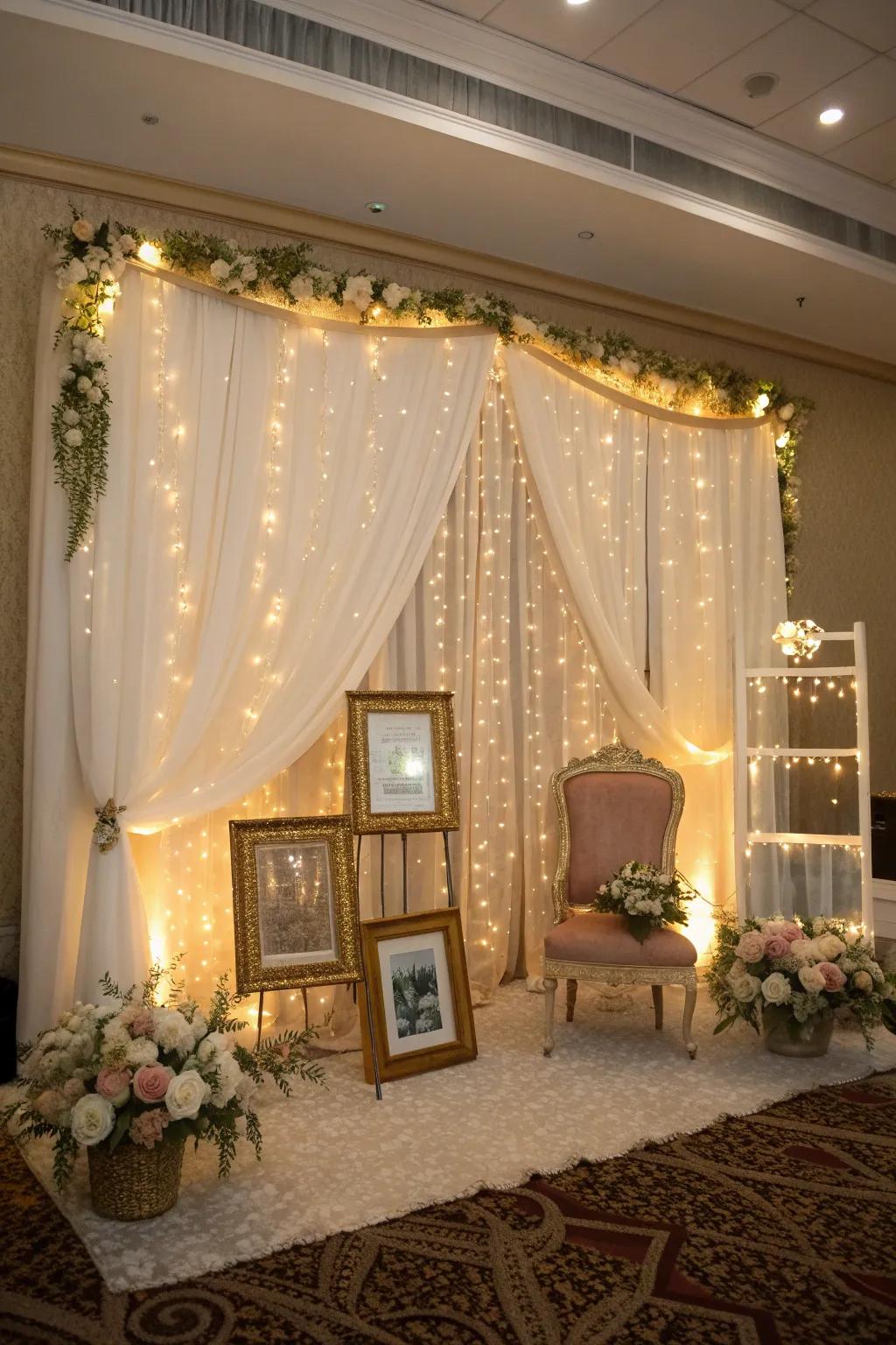 Enchant your guests with a fairy light wonderland, perfect for capturing magical moments.
