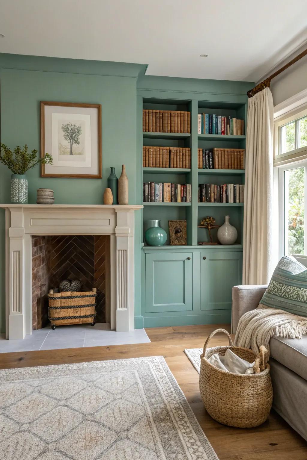 Add a playful twist to your shelves with a splash of color that brightens your room.