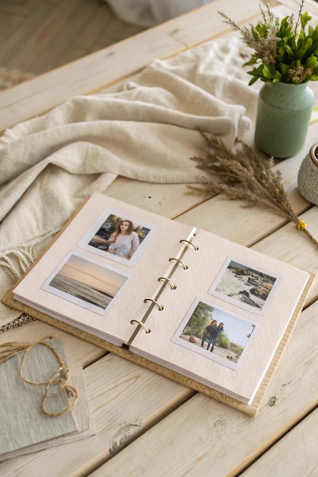Create a personal and artistic touch to your memories with a DIY scrapbook.