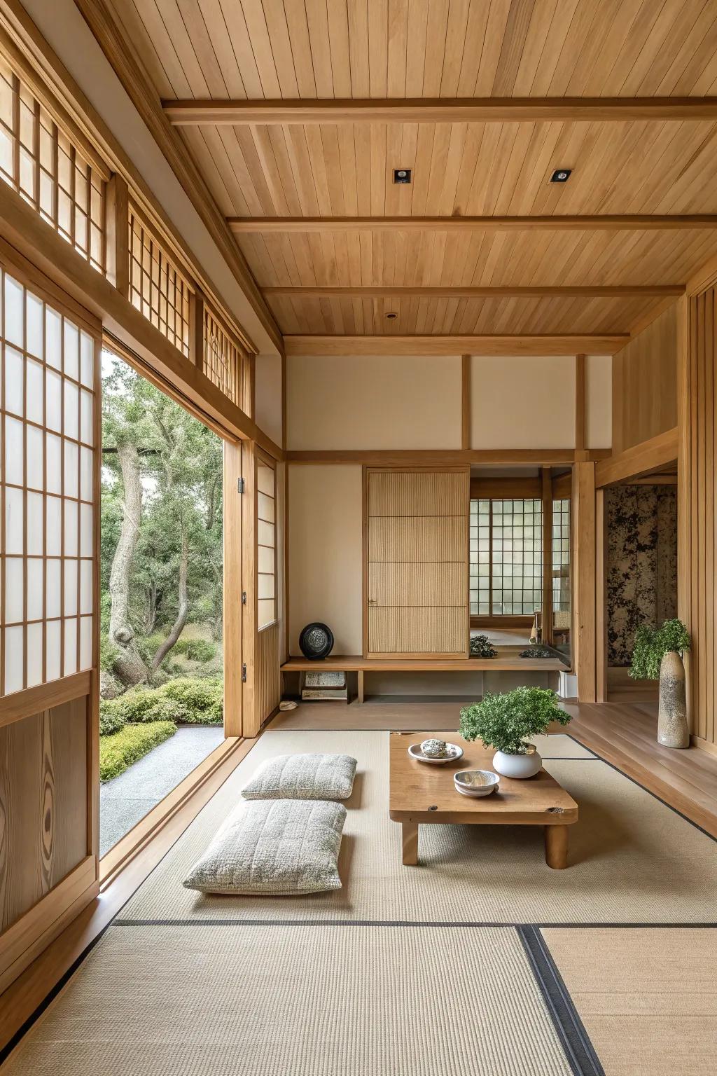 Bring nature indoors with the timeless appeal of natural wood in your home design. #WoodDesign #NatureInspired