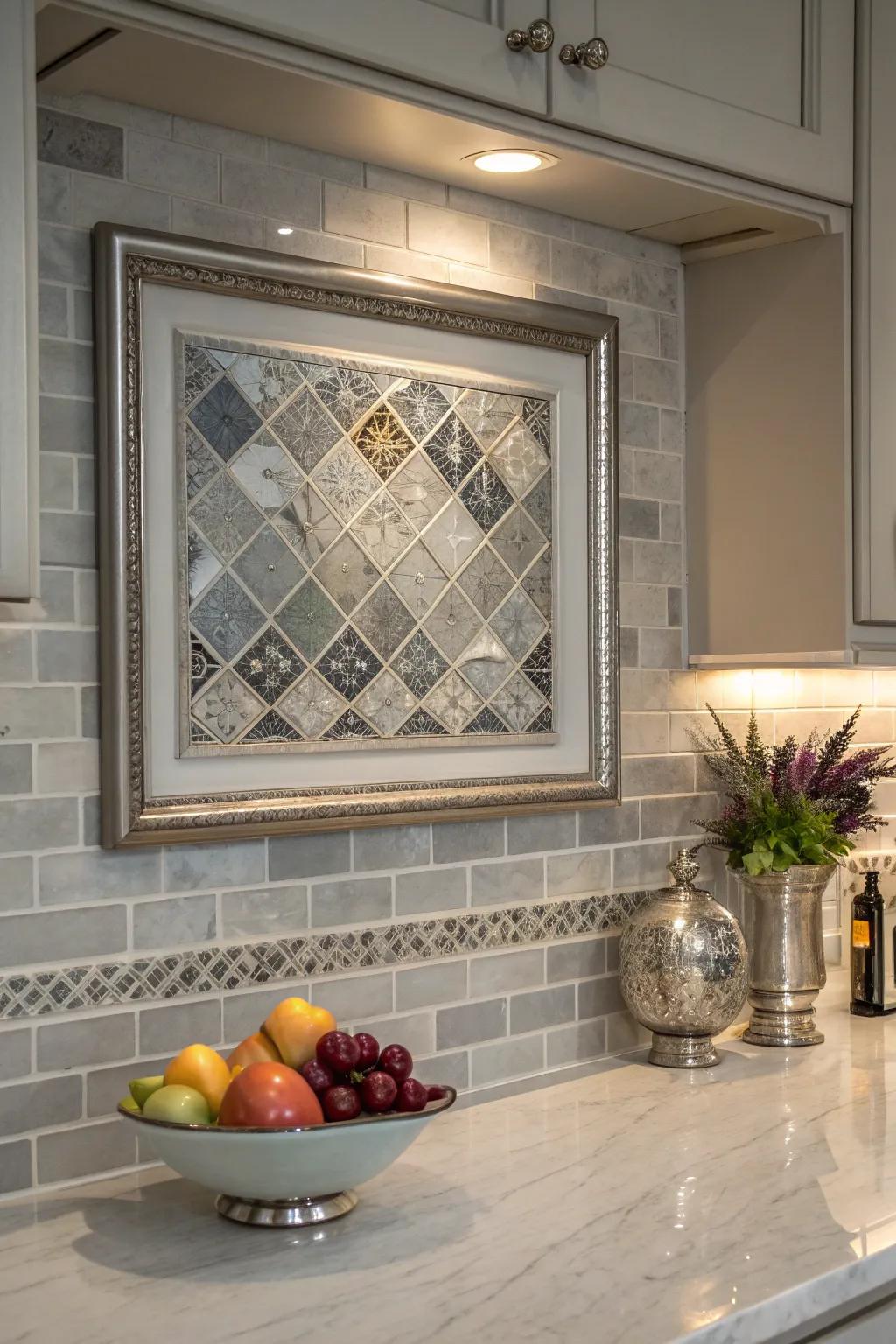 Achieve understated elegance with a gray backsplash that harmonizes with any kitchen decor.