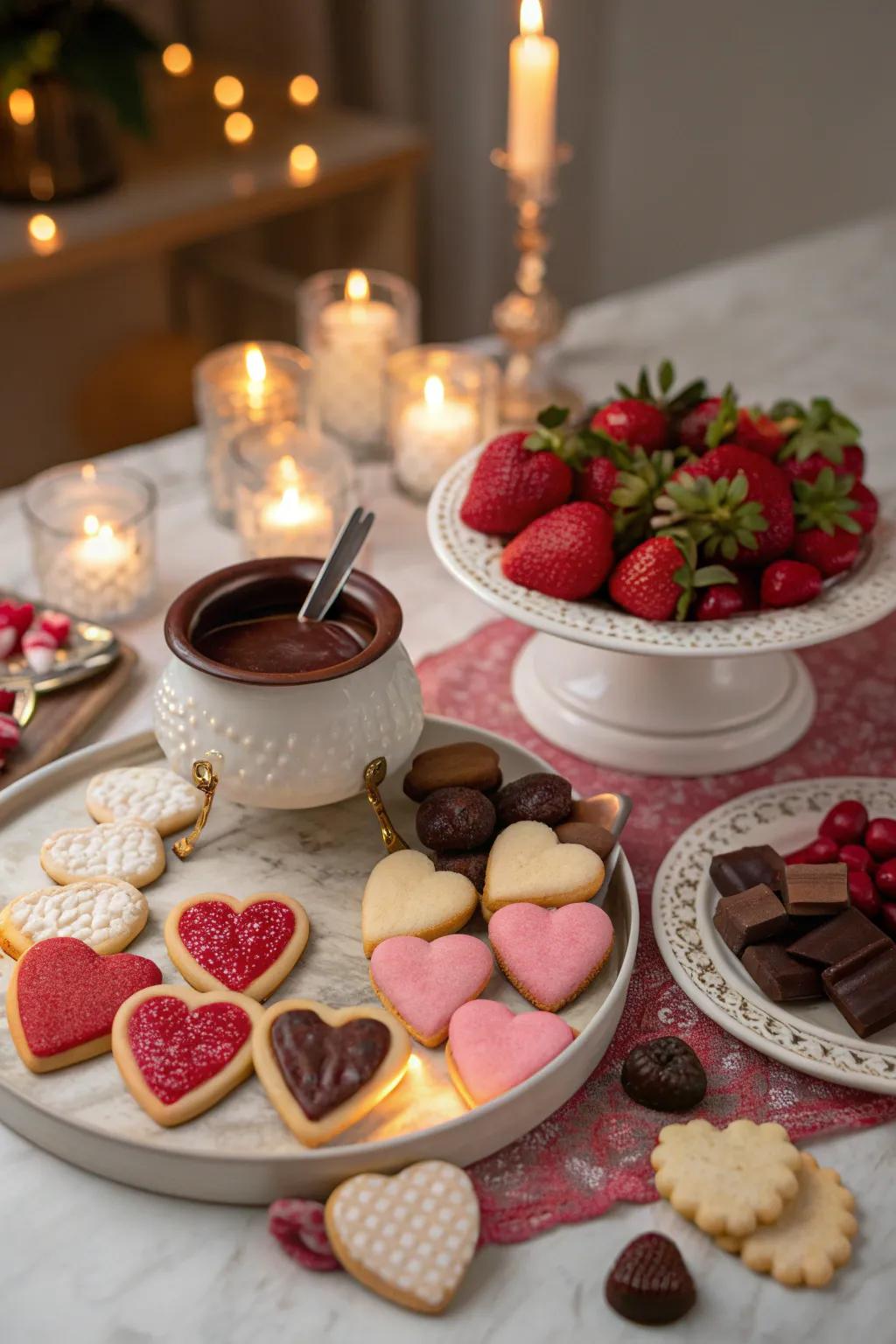 Indulge in a sweet treat display that's as delightful to look at as it is to taste.