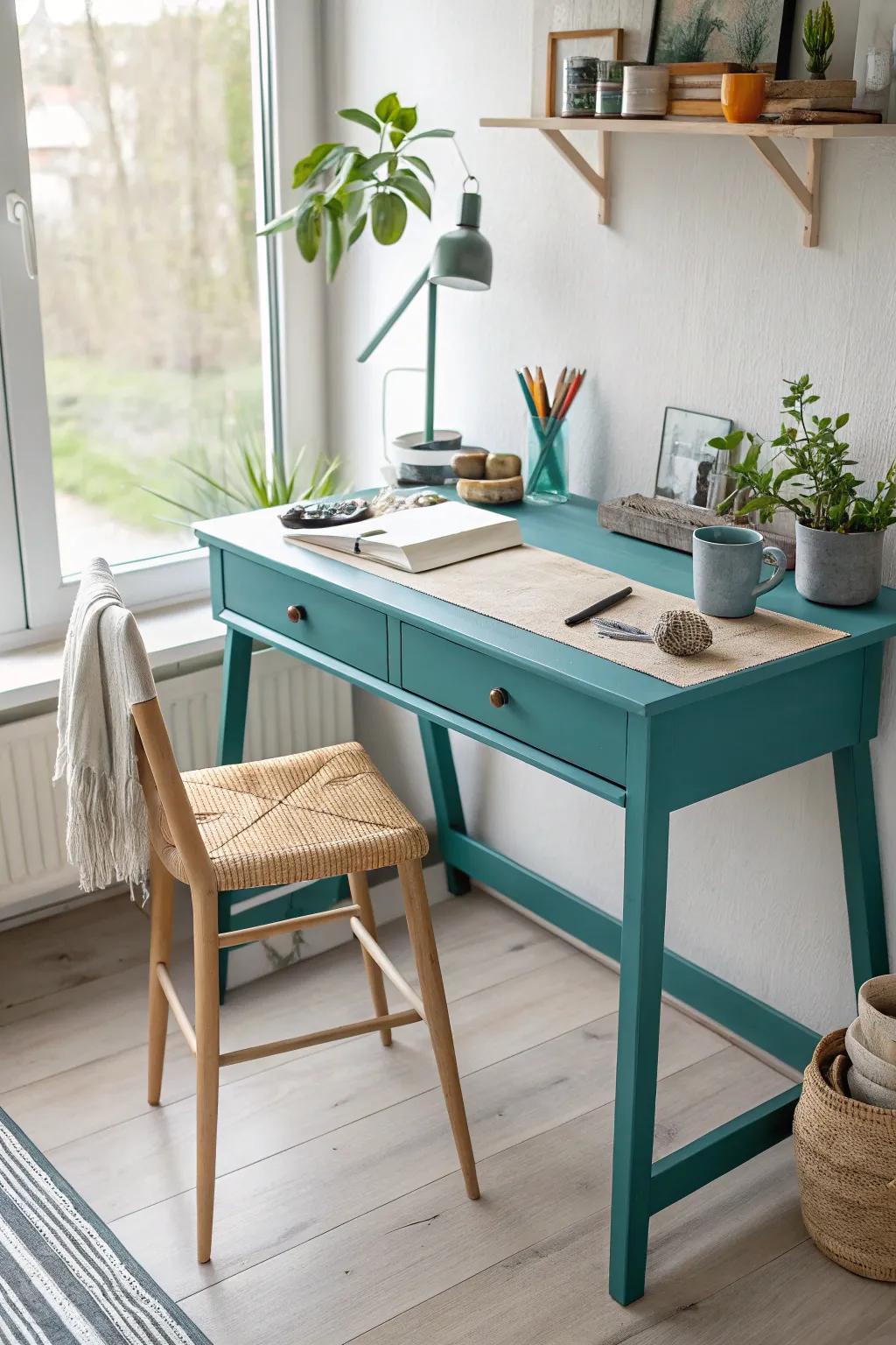 Express your creativity with personalized desk designs and vibrant DIY projects. 🎨 #DIYDesk #CreativeSpaces