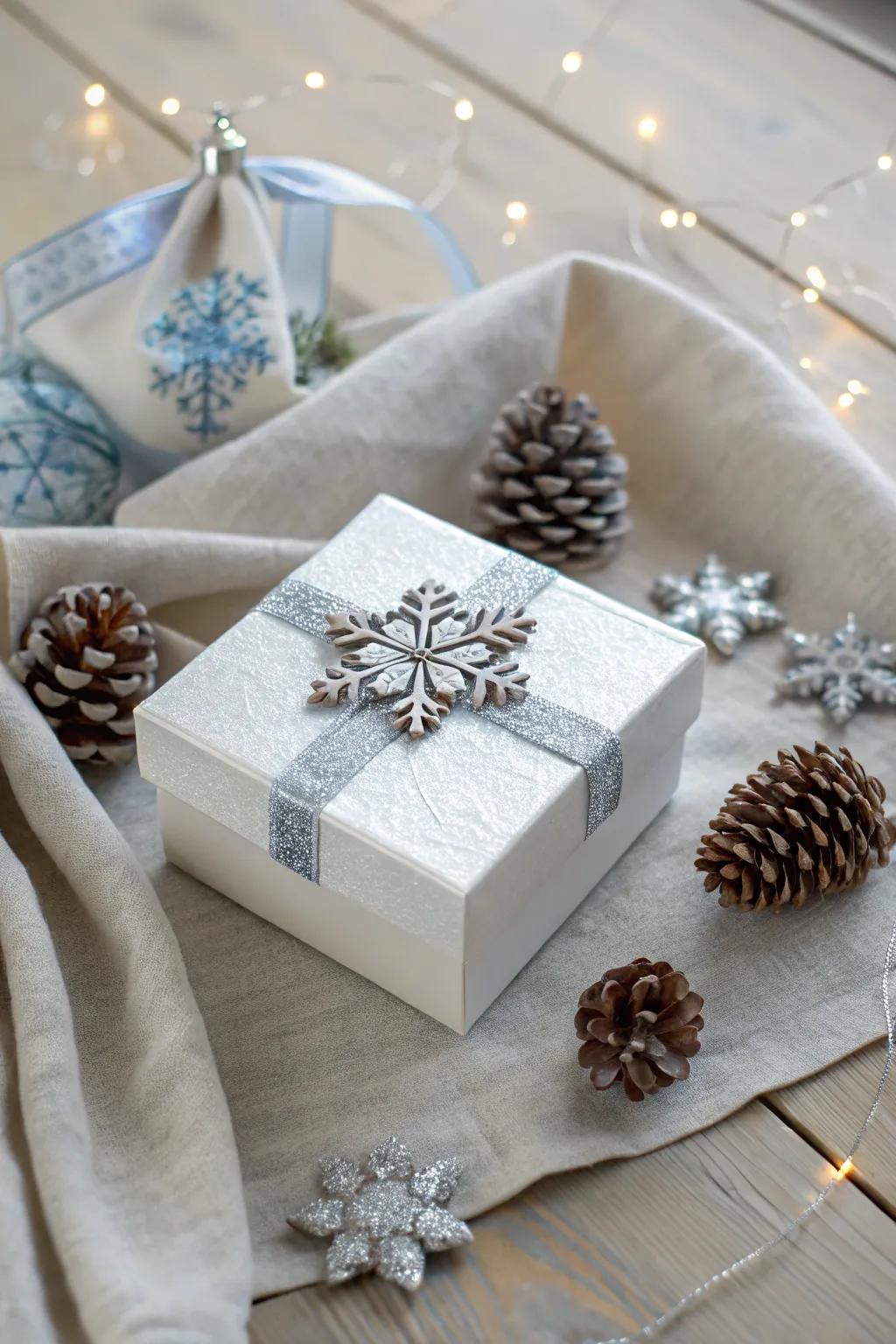 Step into a winter wonderland with a gift box that captures the serene beauty of the season. ❄️ #WinterWonderland #HolidayMagic